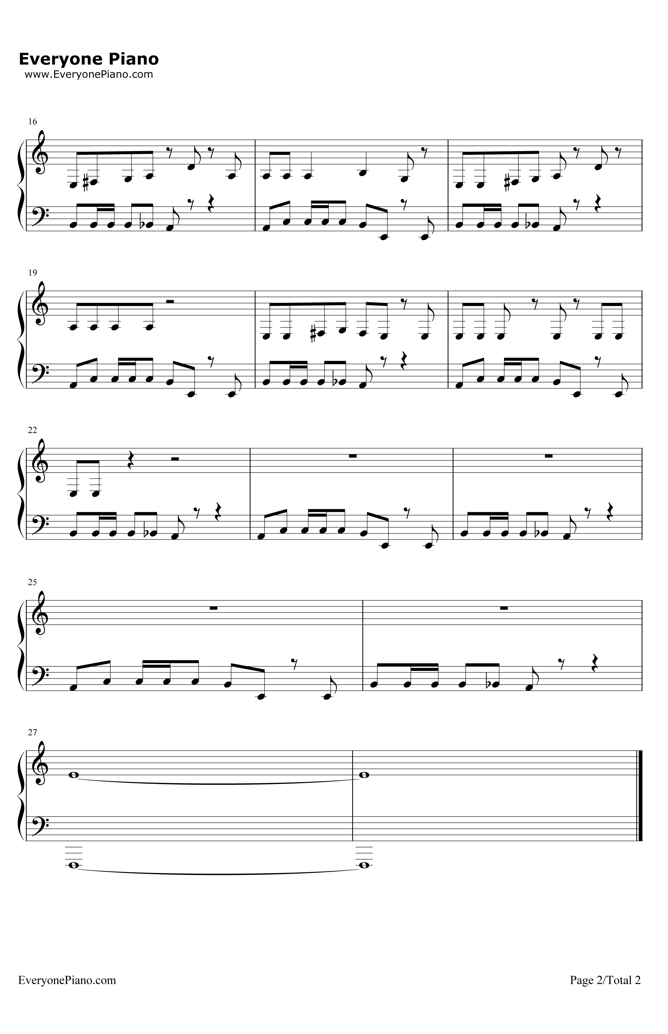 CakebytheOcean钢琴谱-DNCE2