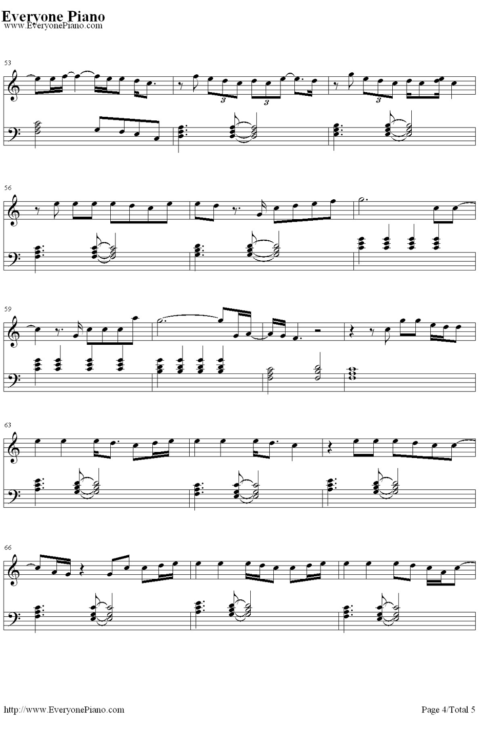 Wanted钢琴谱-HunterHayes4