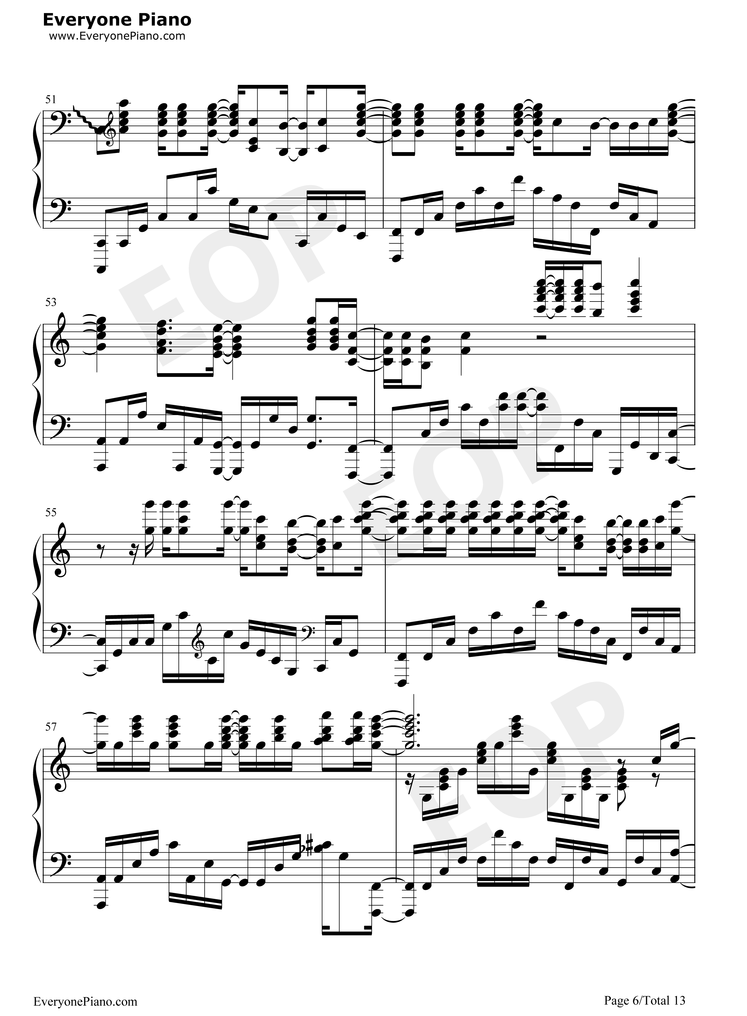 World End钢琴谱-FLOW6