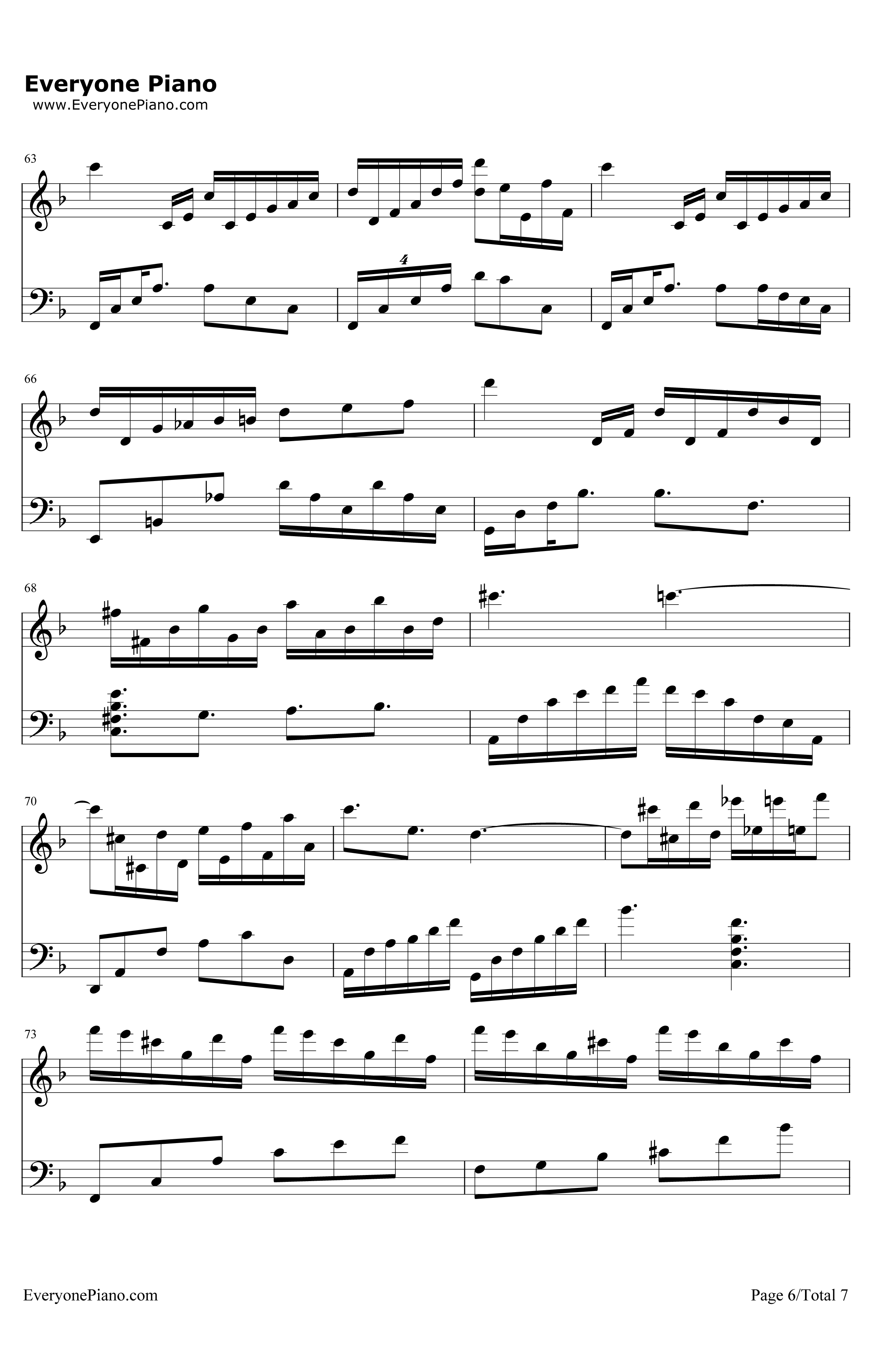 情归巴黎主题曲钢琴谱-JohnWilliams6
