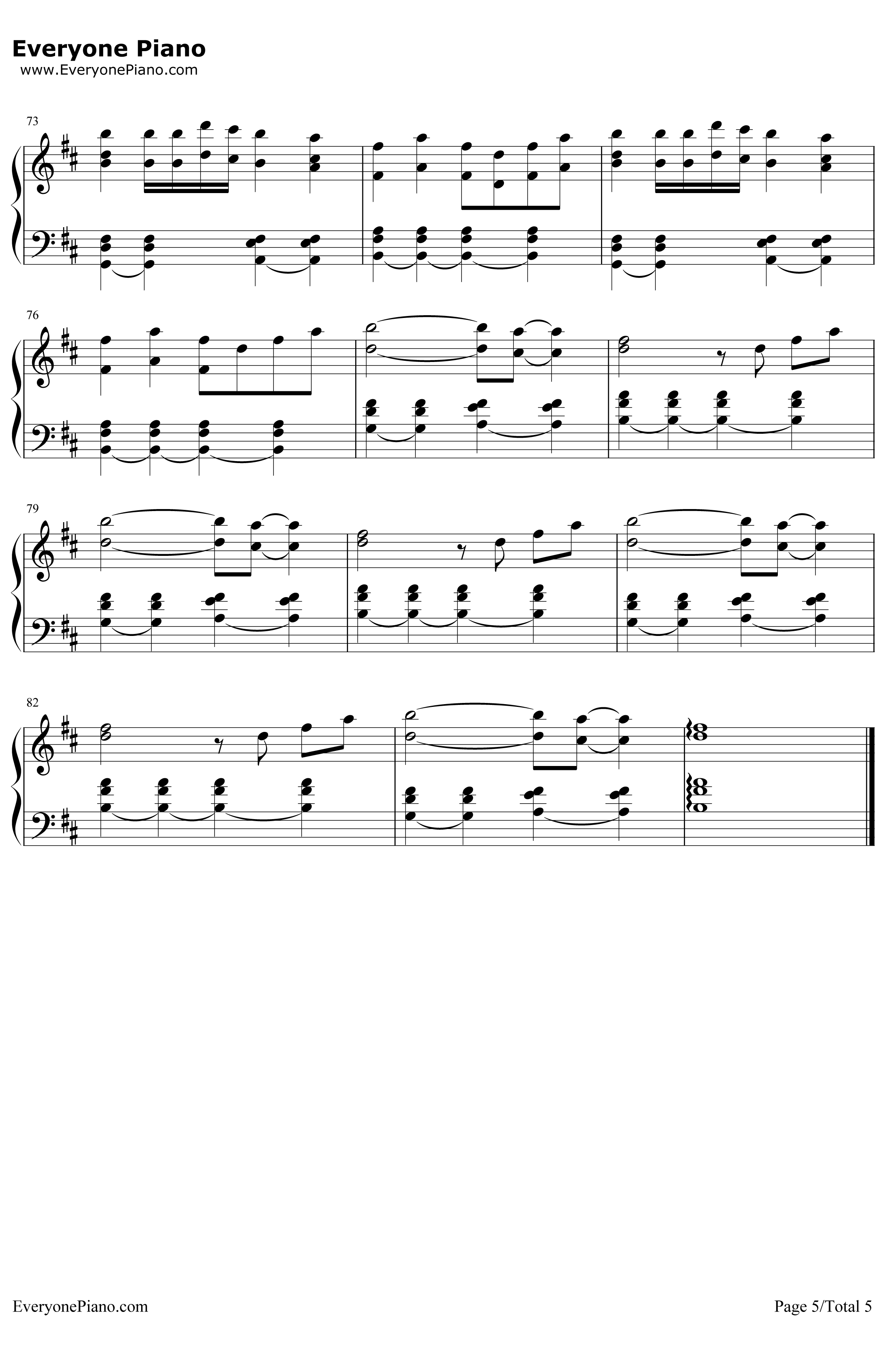 病名为爱钢琴谱-镜音双子-病名は愛だった5