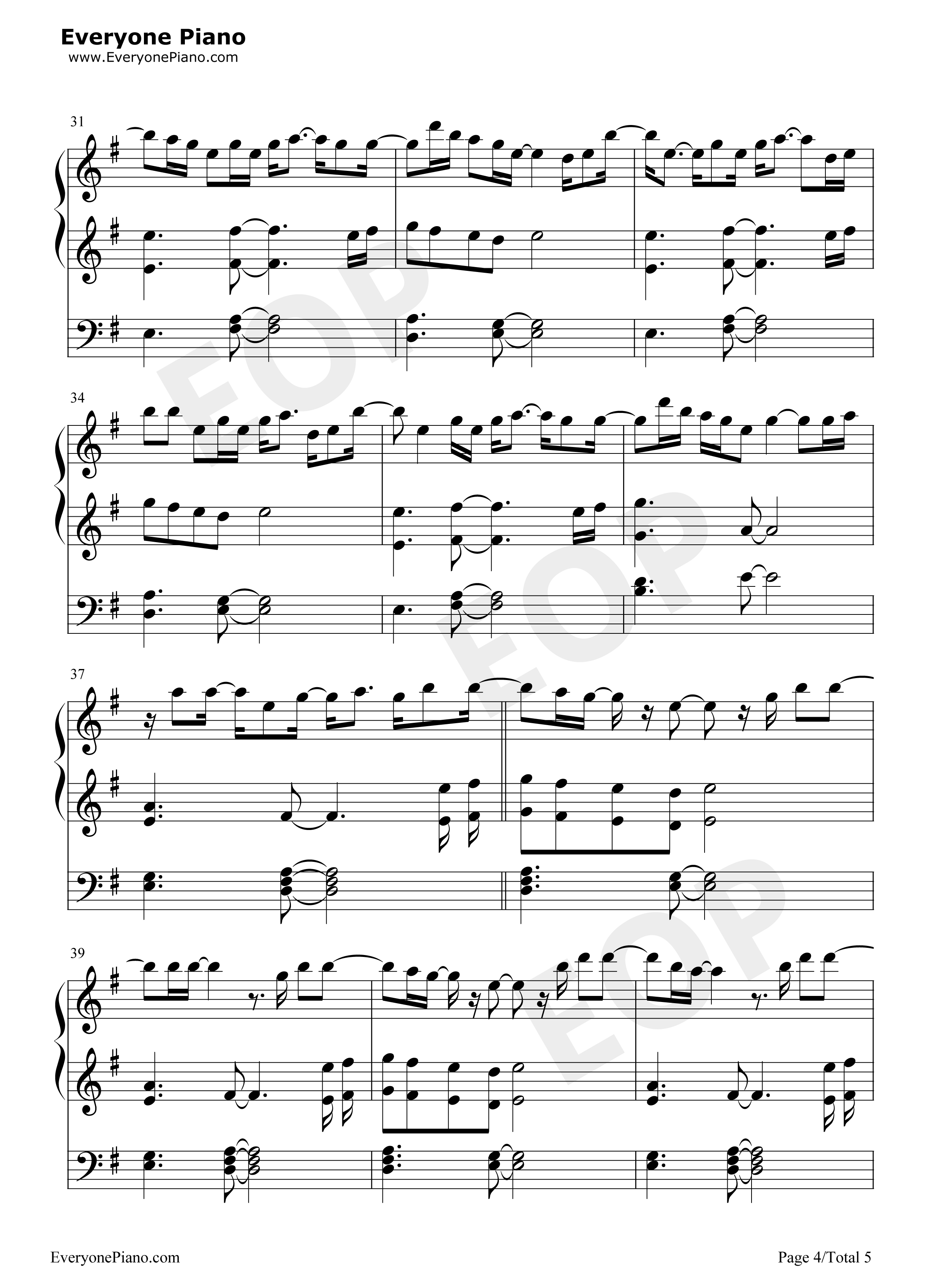 Exhale钢琴谱-Sabrina Carpenter4