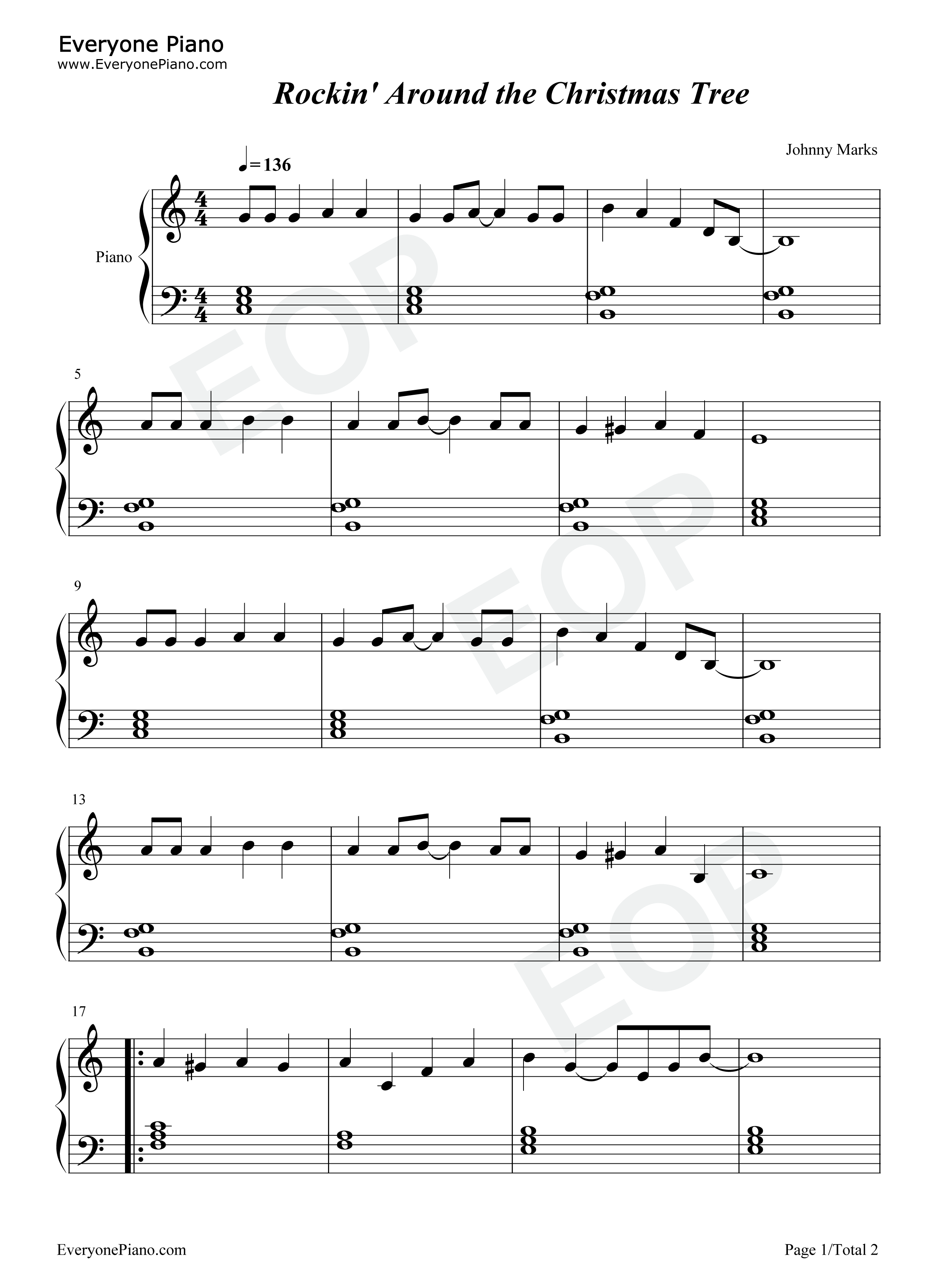 Rockin Around the Christmas Tree钢琴谱-Brenda Lee1