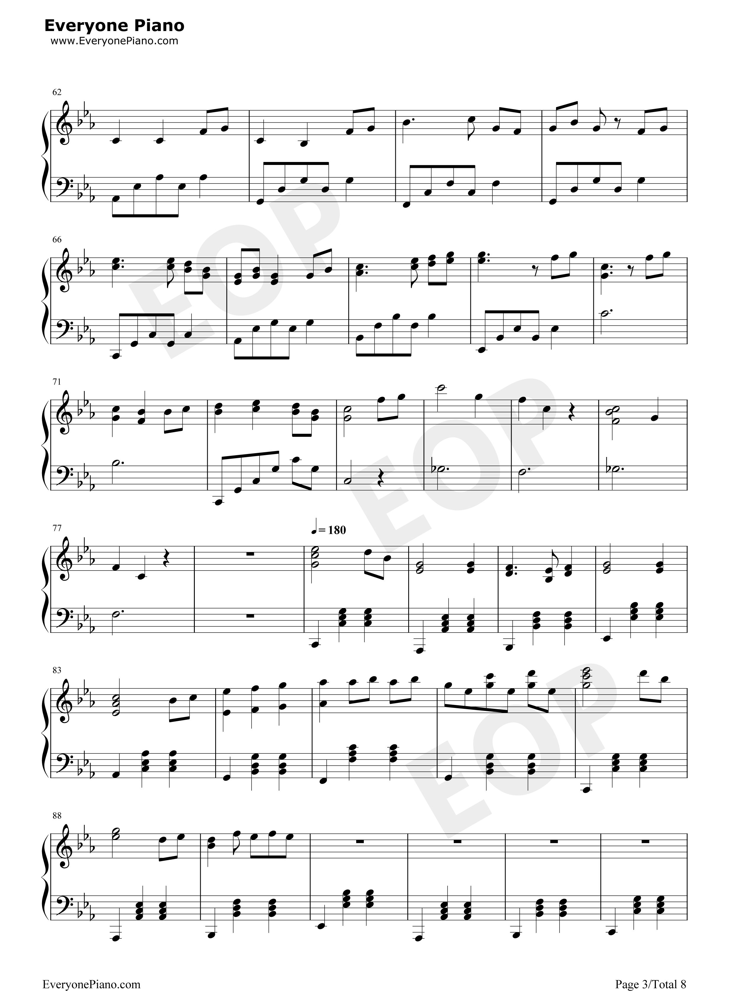 四季折の羽钢琴谱-鏡音リン  鏡音レン3