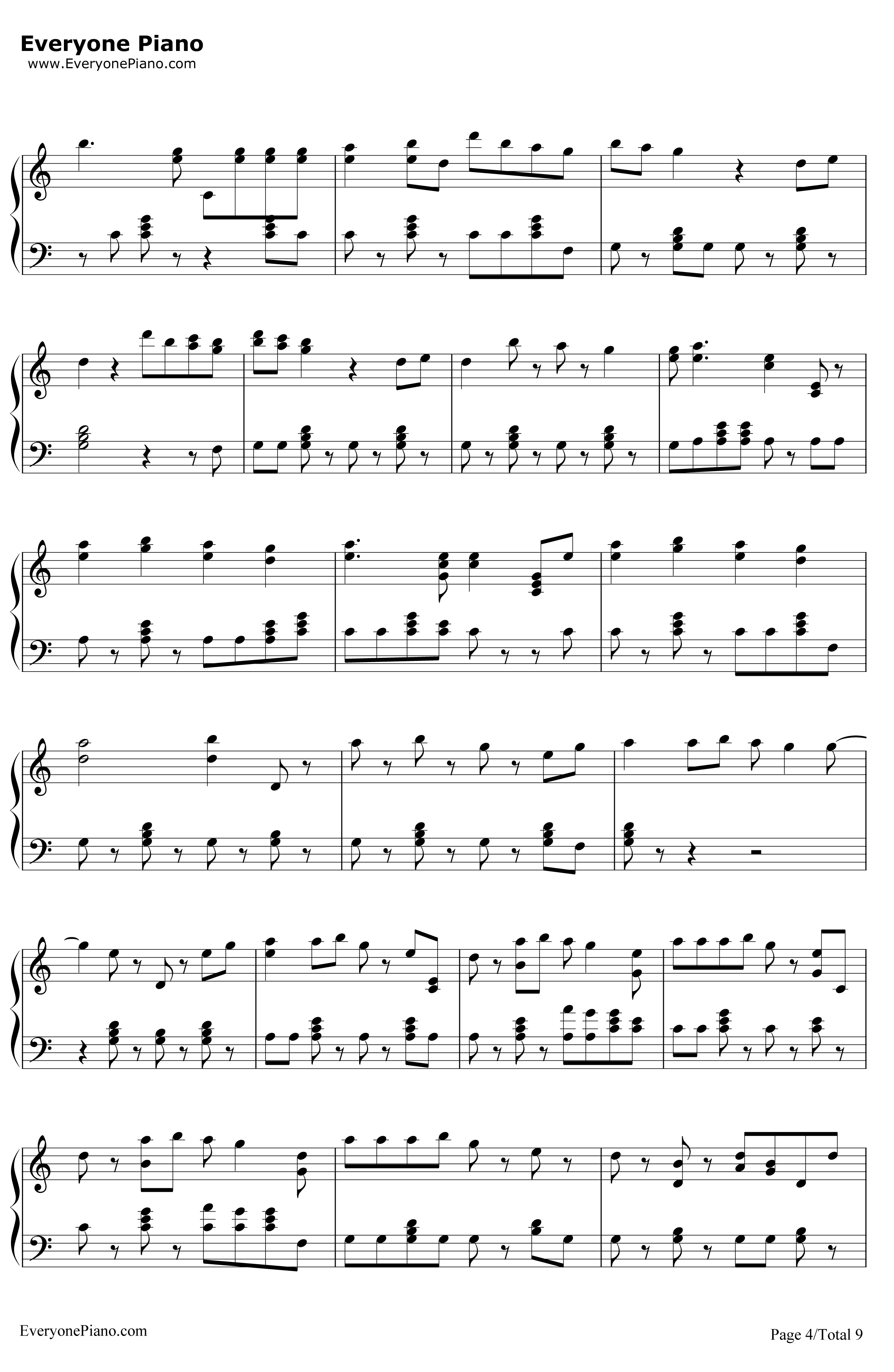 ShakeItOff钢琴谱-TaylorSwift4