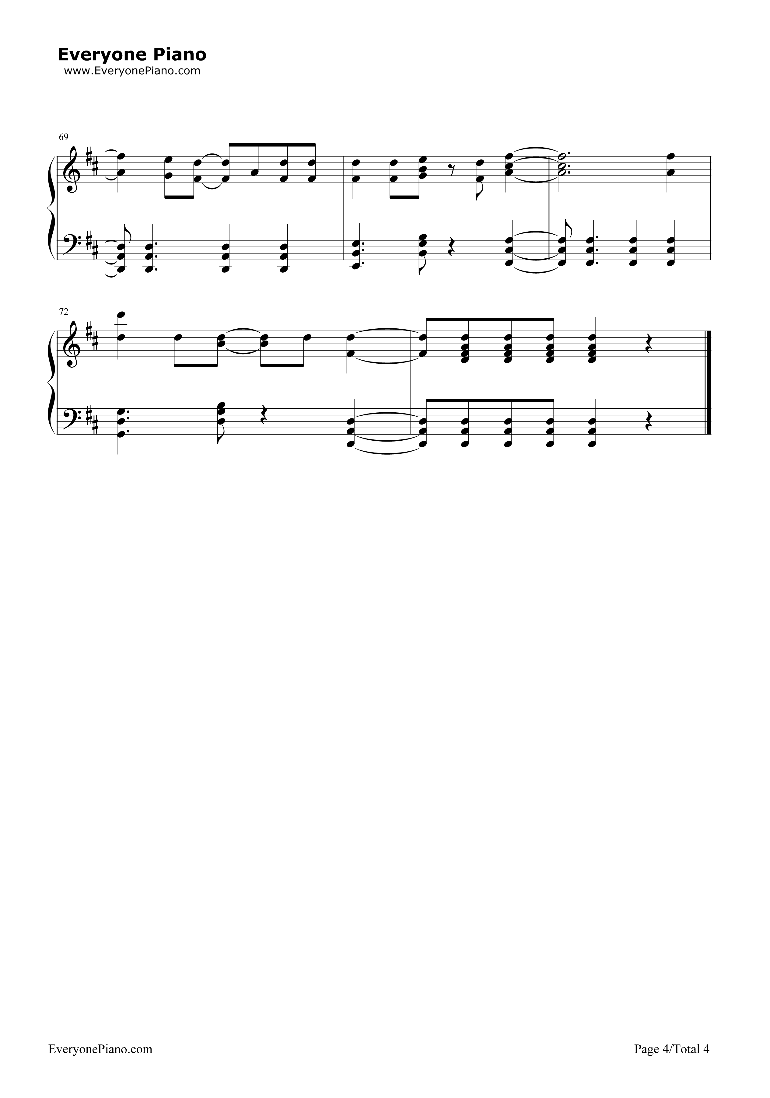 Heroes钢琴谱-Brian the Sun4