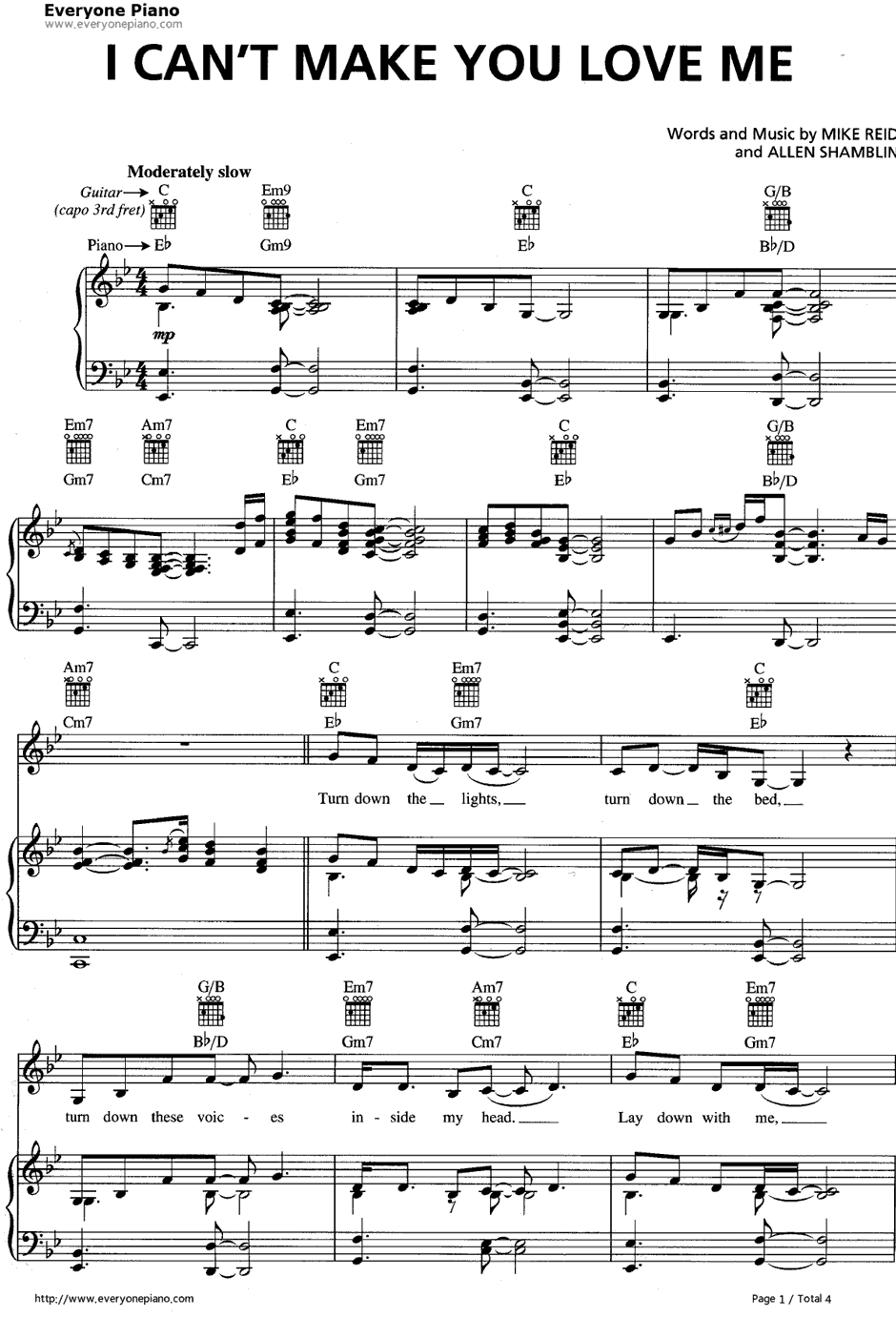 I Can't Make You Love Me钢琴谱-BonnieRaitt1