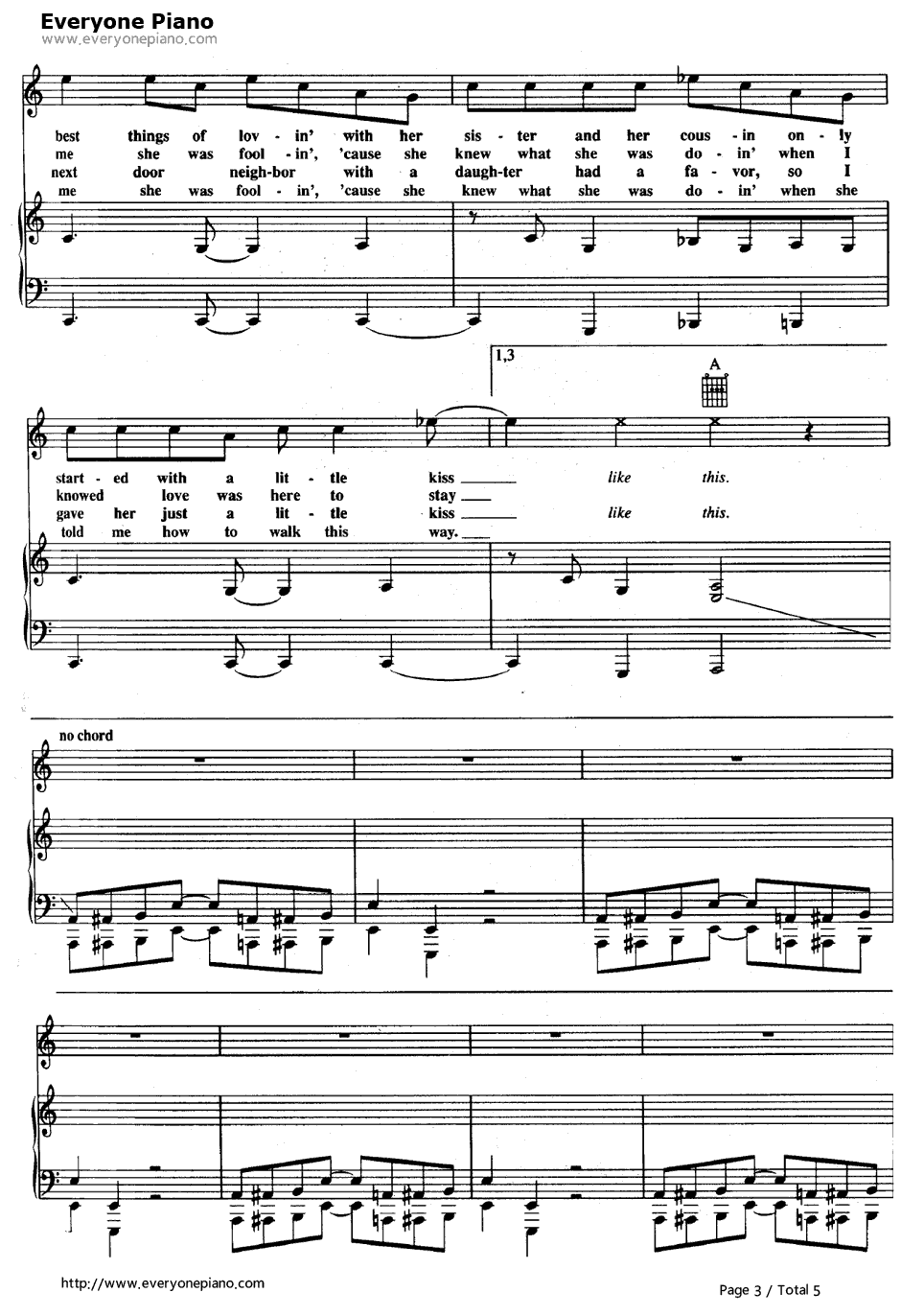 Walk This Way钢琴谱-Aerosmith3