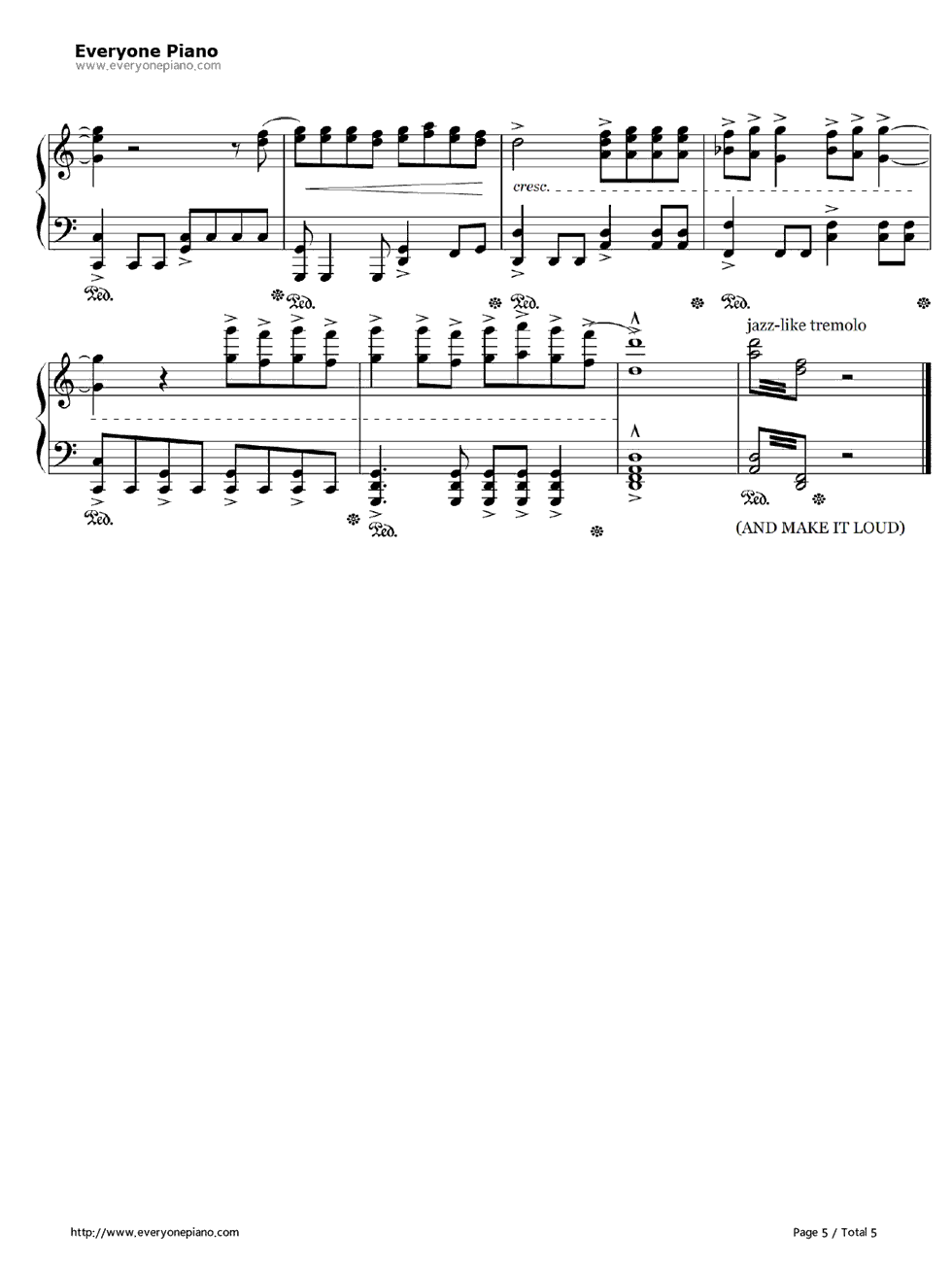 Ultraviolence钢琴谱-Lana Del Rey5