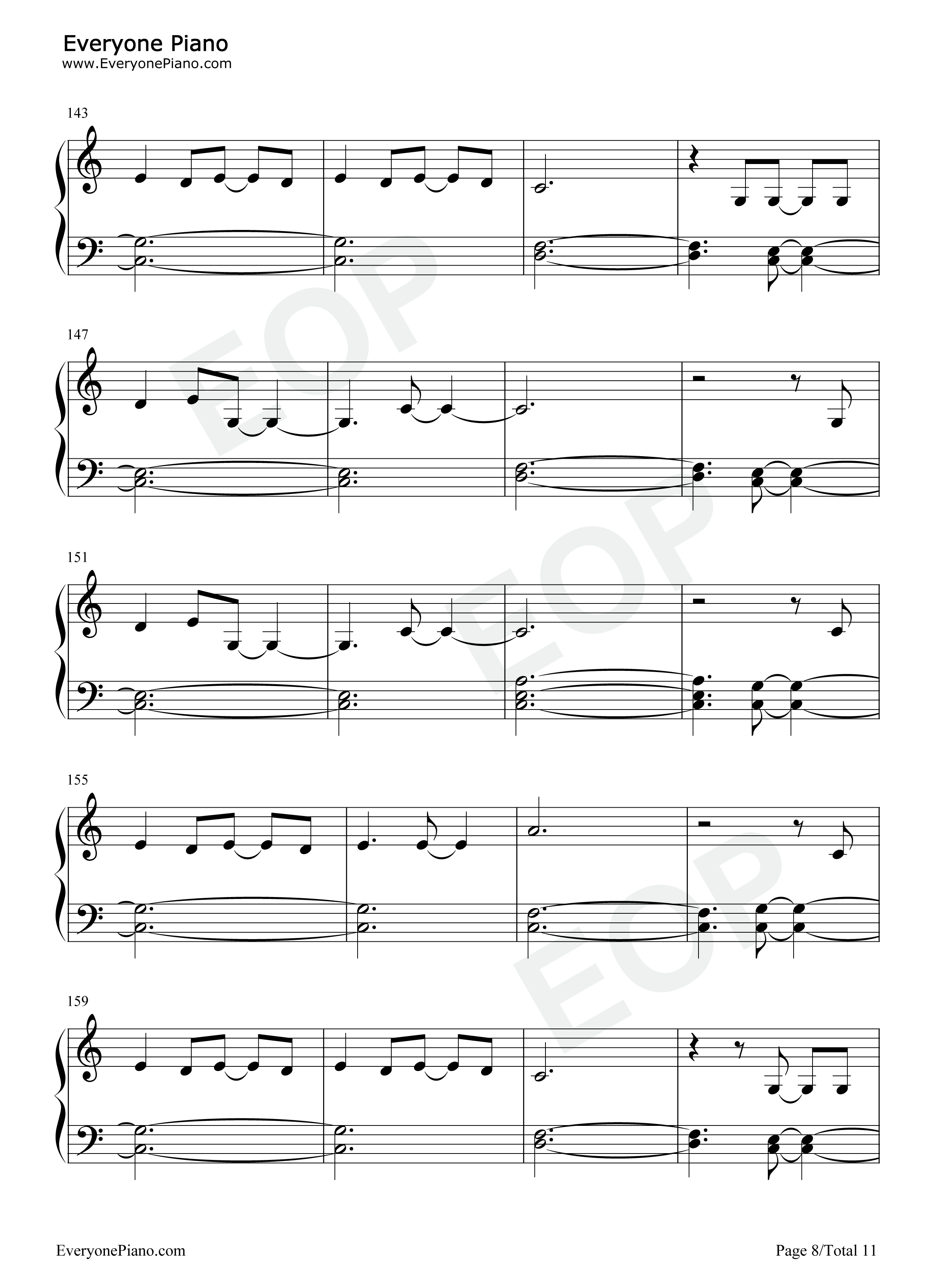 The 1钢琴谱-Taylor Swift8