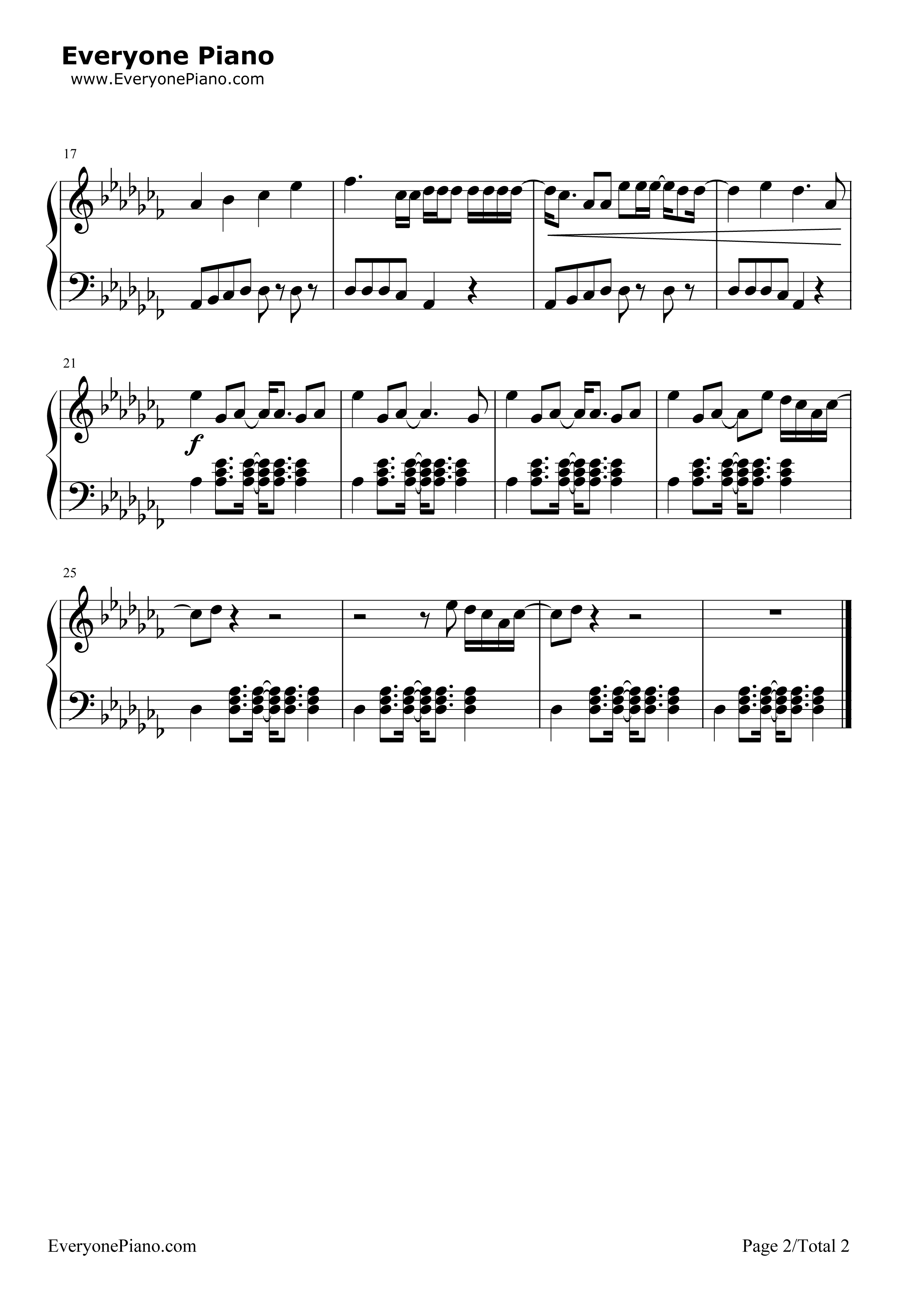 Sing钢琴谱-Ed Sheeran2