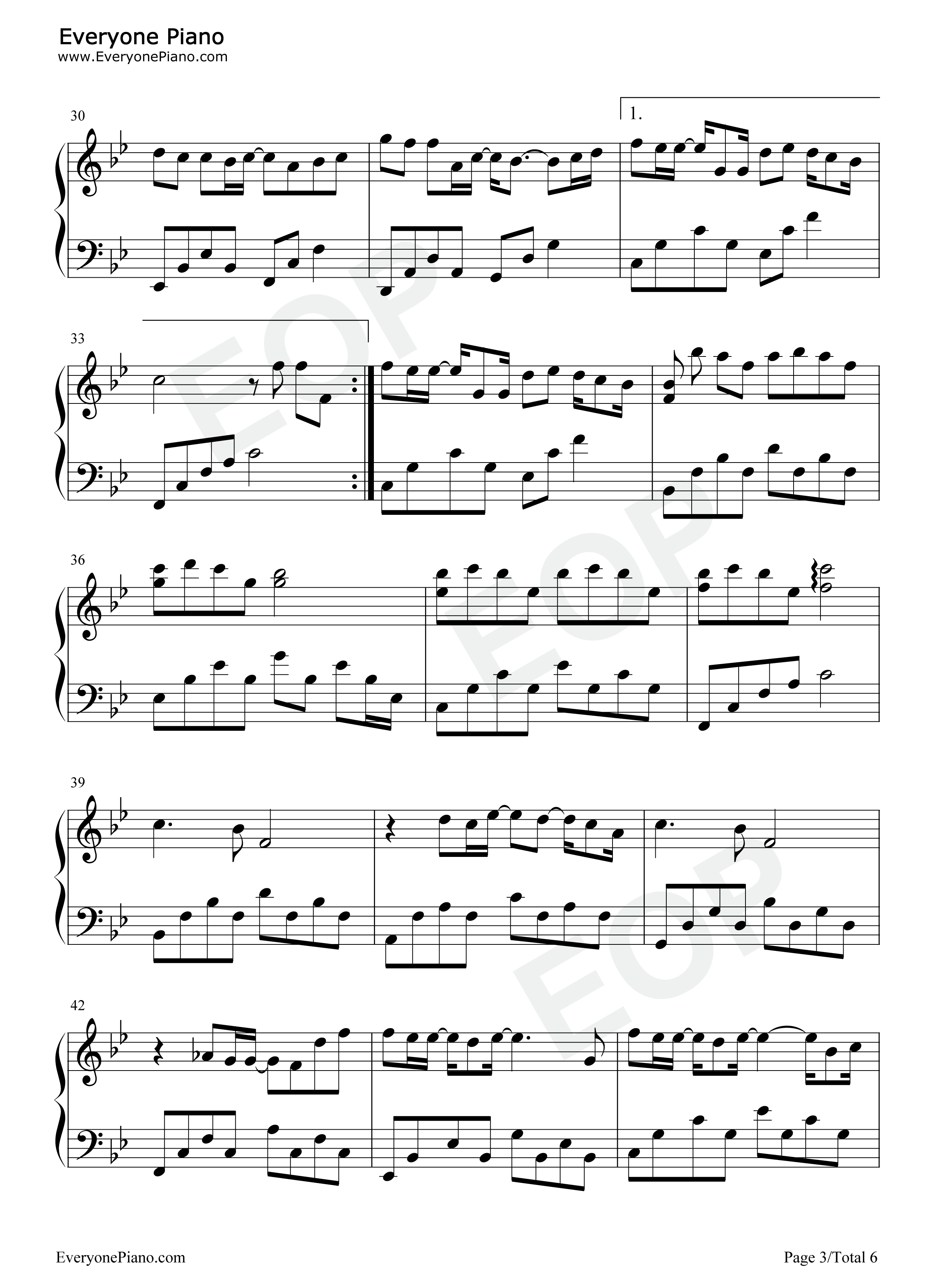 刻在我心底的名字钢琴谱-陈昊森 卢广仲3