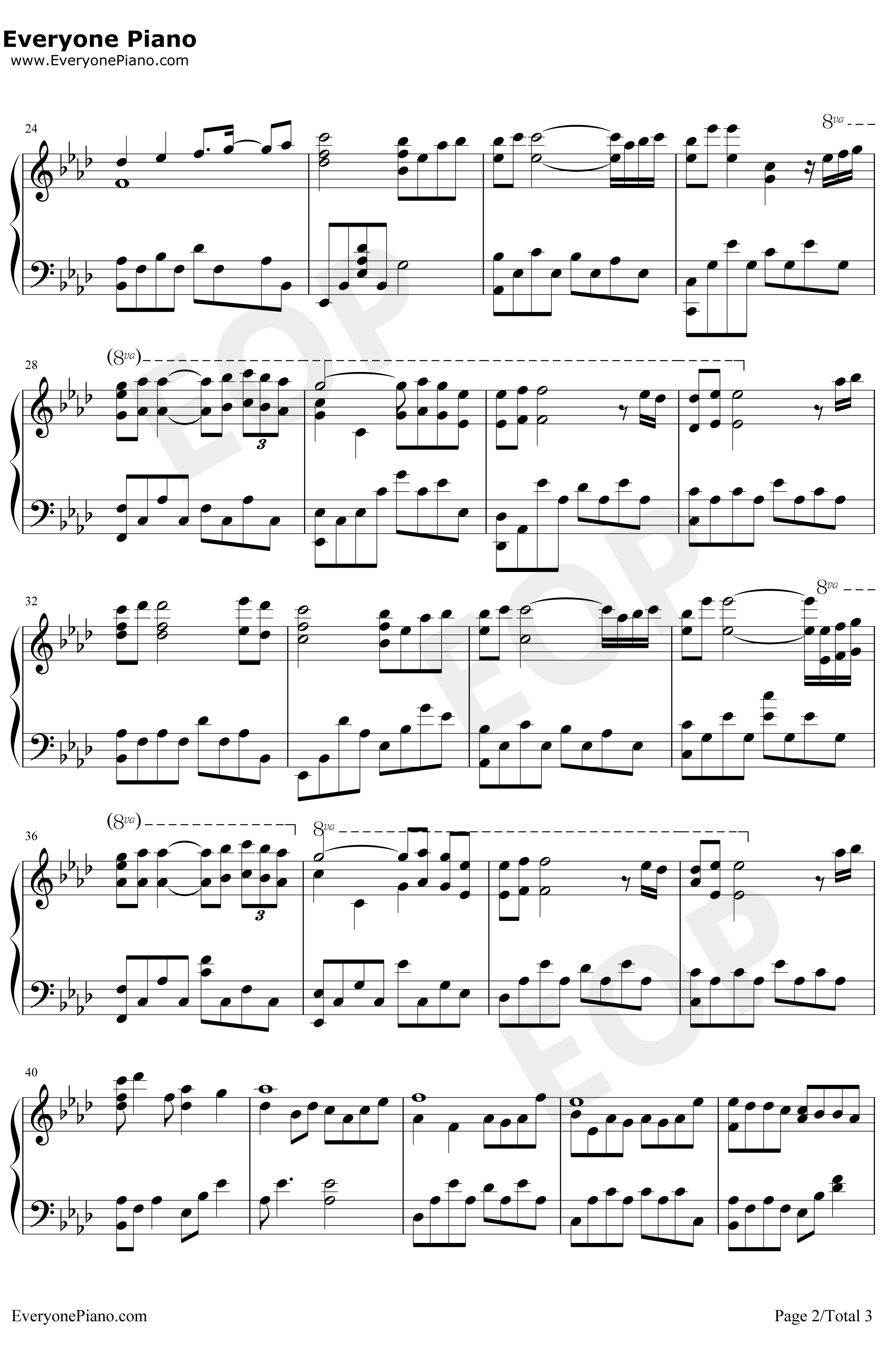 Kiss The Rain原版钢琴谱-李闰珉Yiruma-李闰珉2