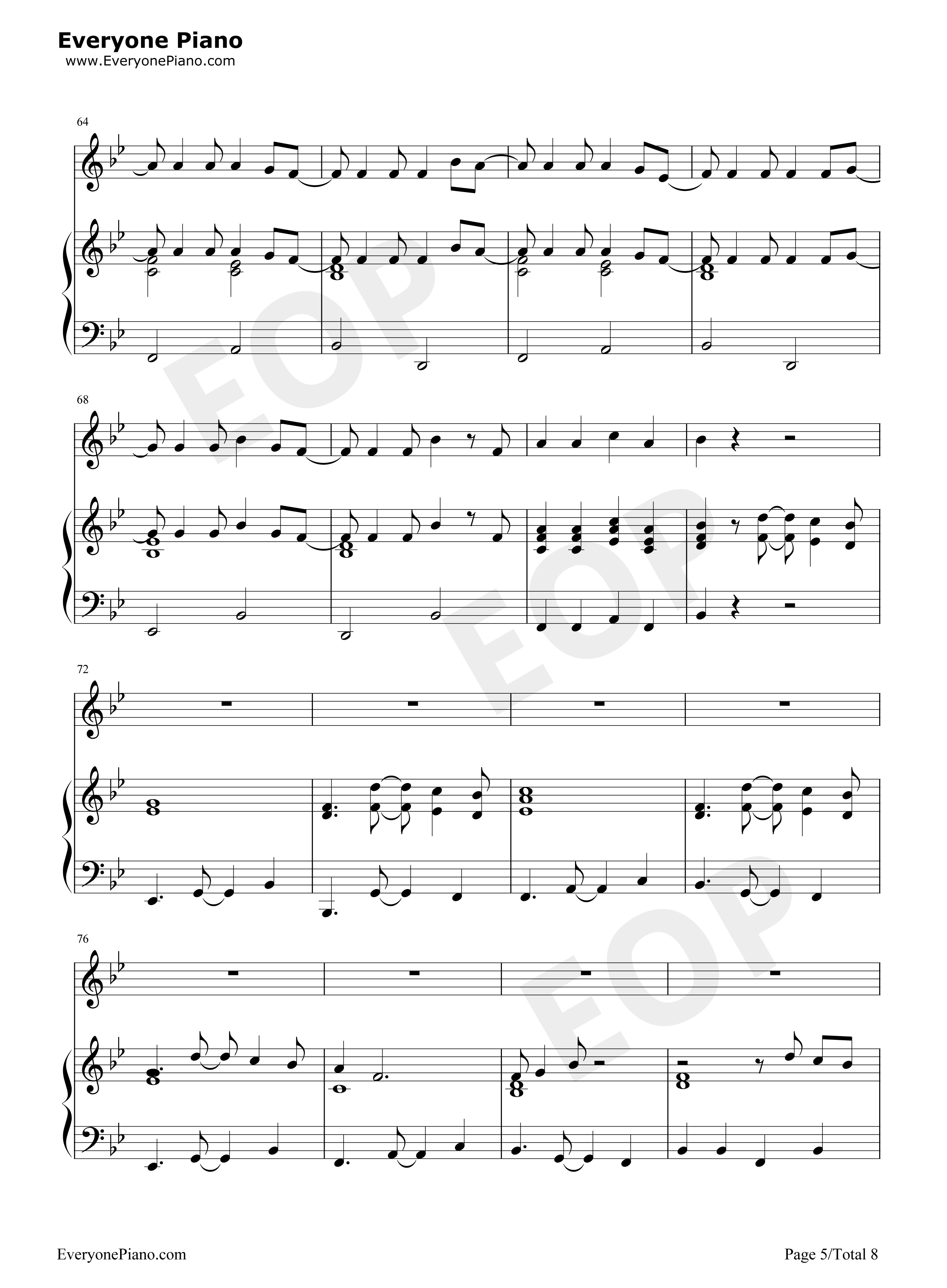 Under the Sea钢琴谱-Alan Menken5