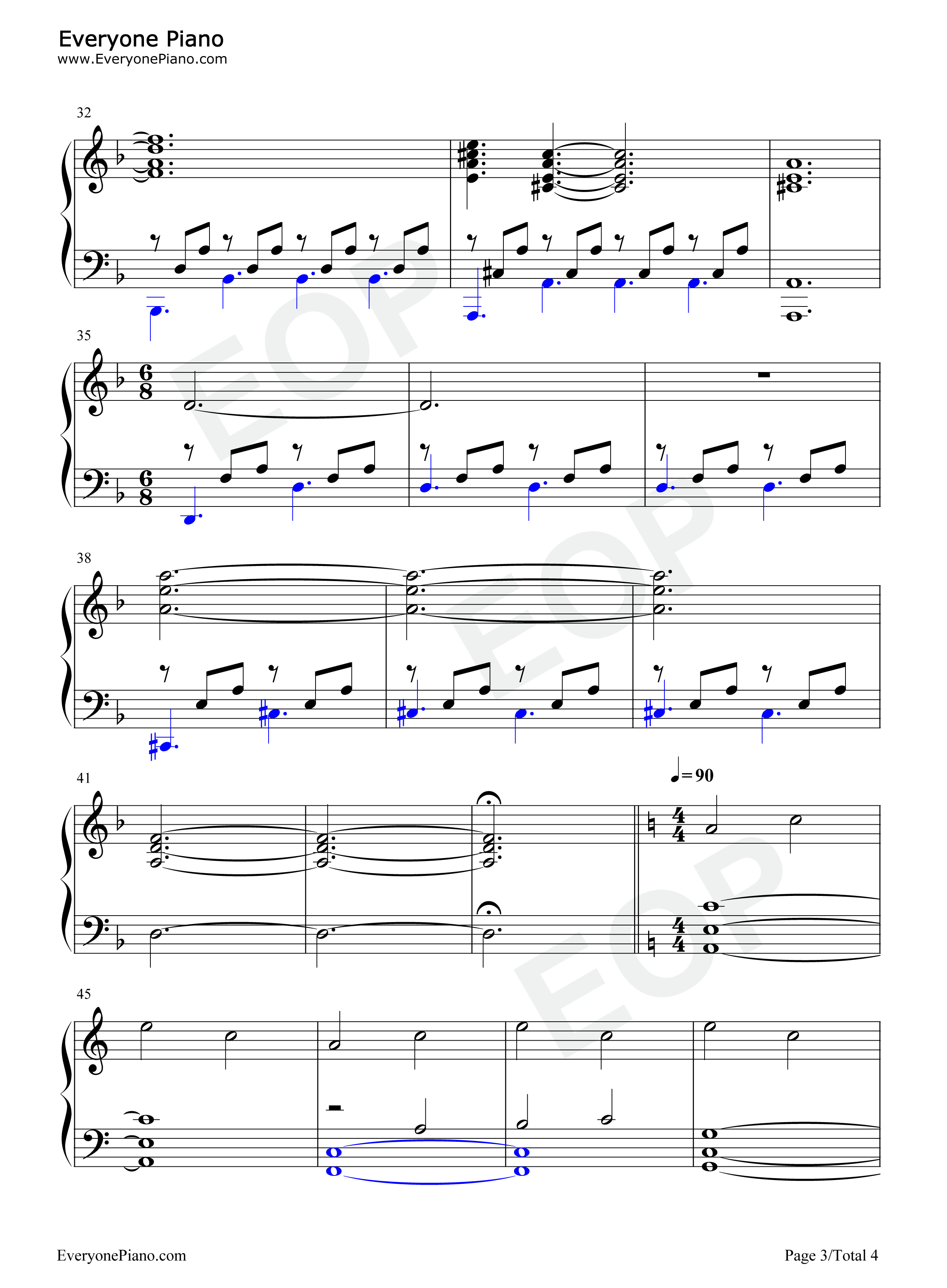 Fireflies钢琴谱-Lorne Balfe3