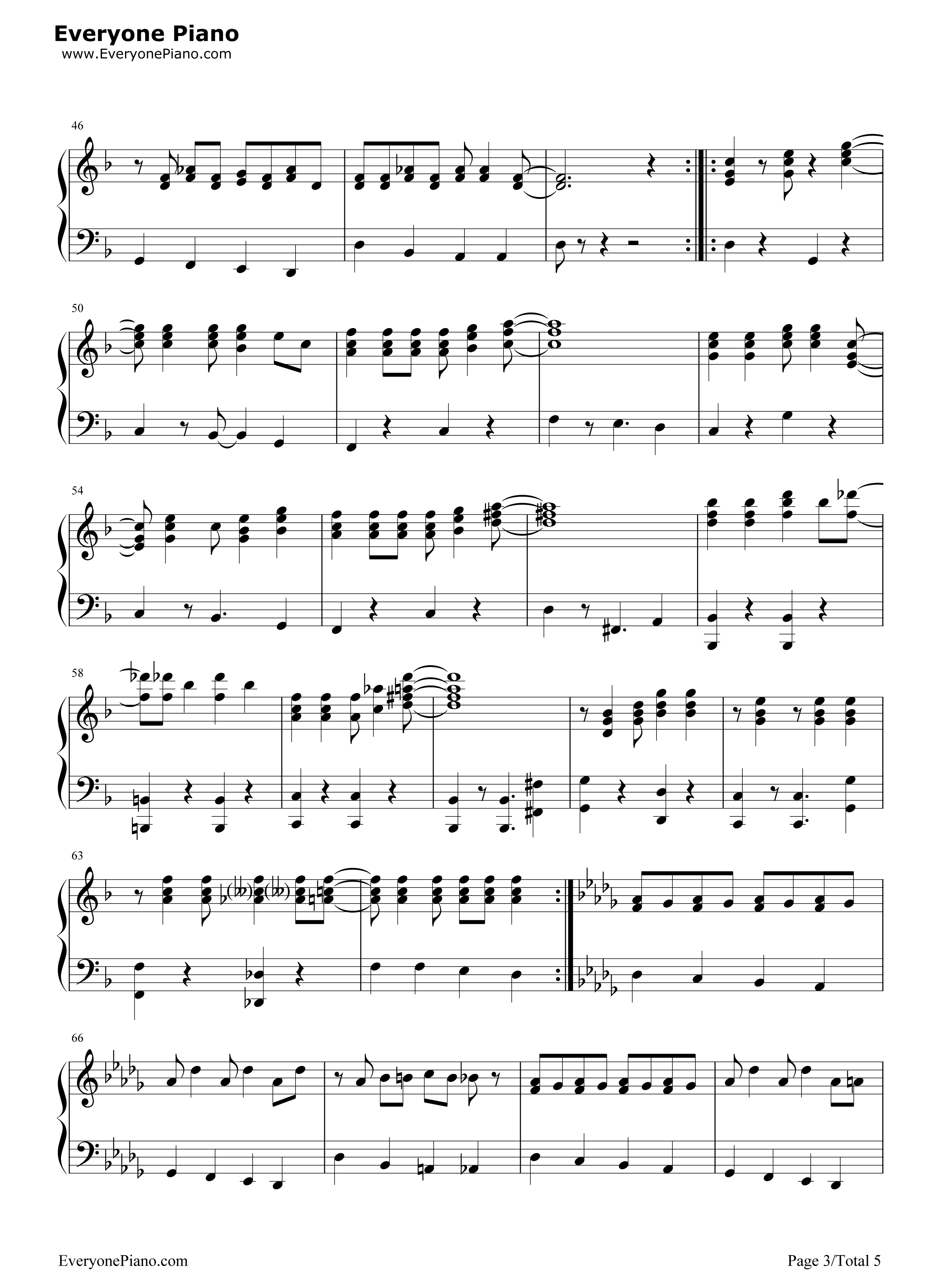Cantina Band钢琴谱-John Williams3