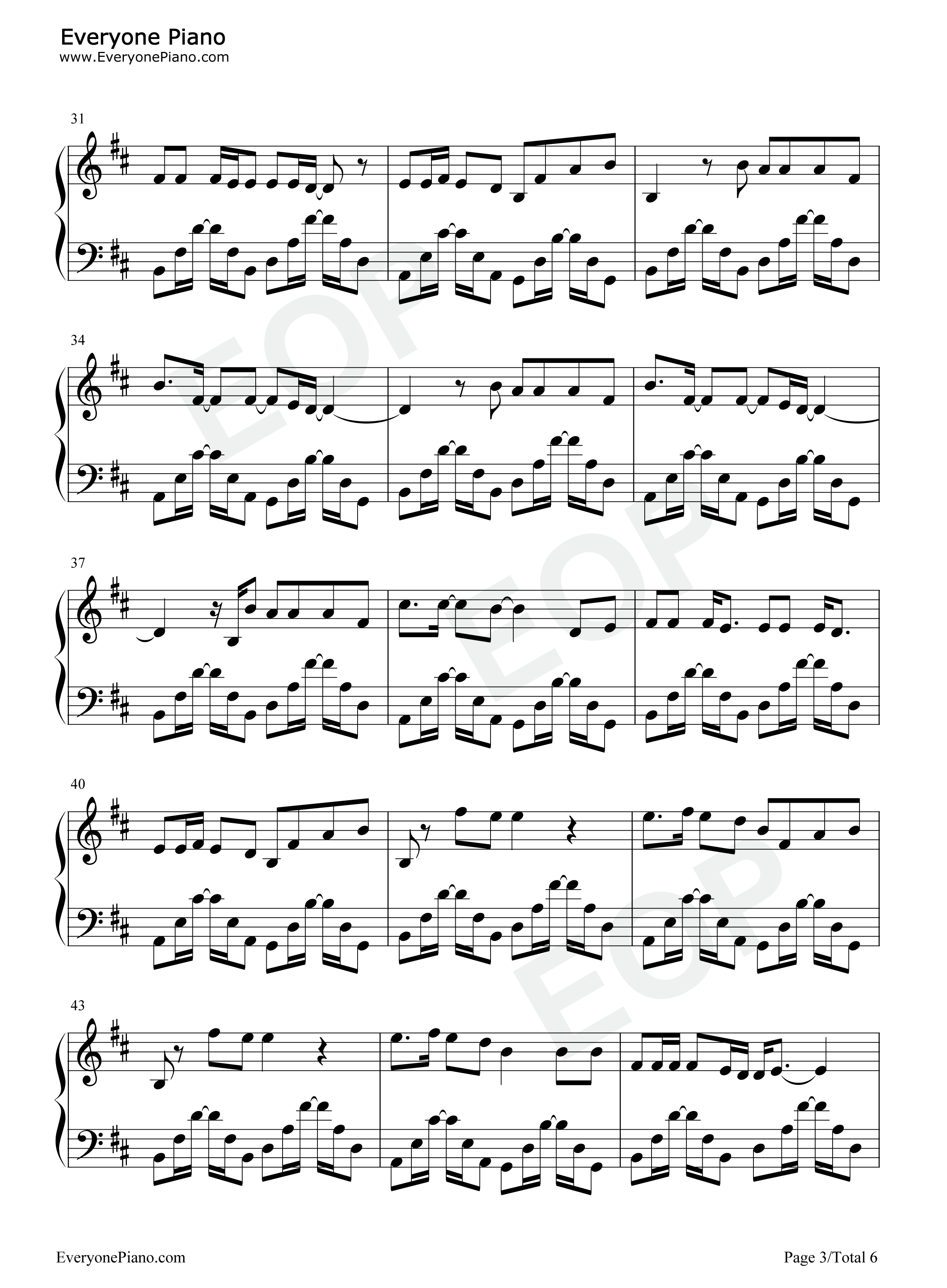 Run–OneRepublic钢琴谱-OneRepublic3
