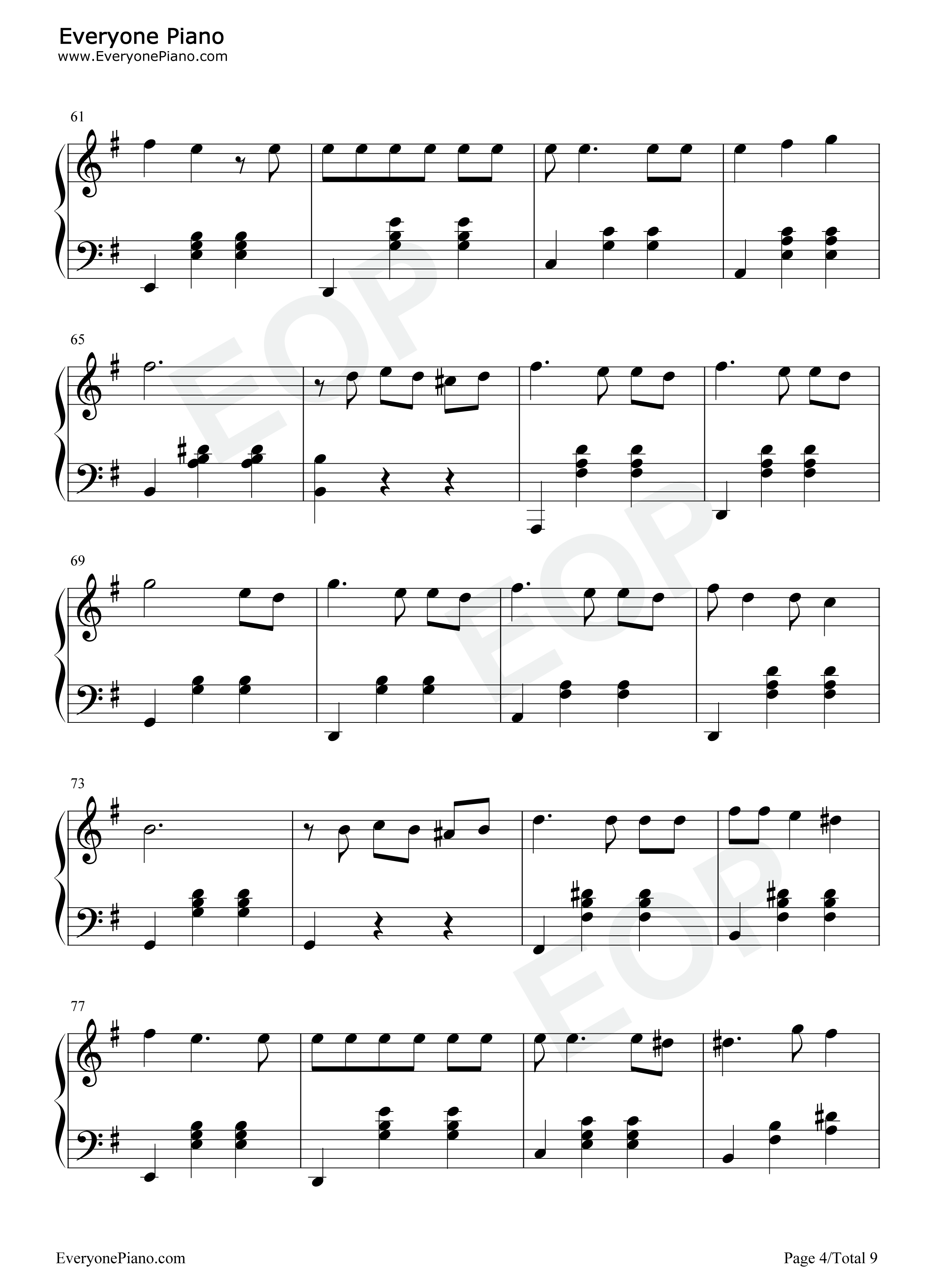 La Foule钢琴谱-Edith Piaf4