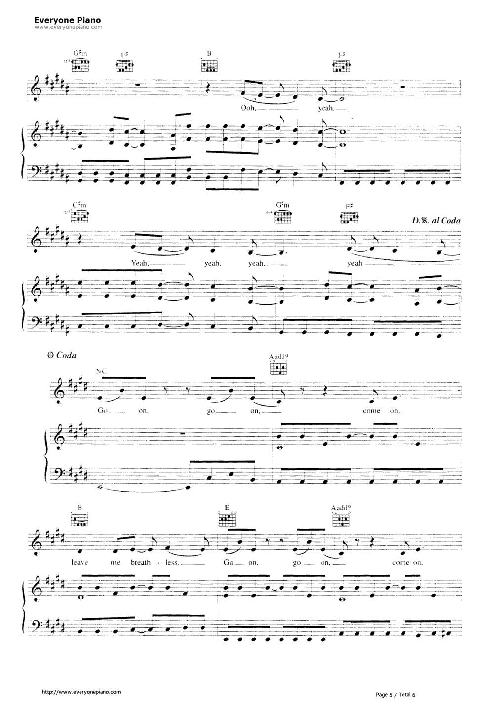Breathless钢琴谱-The Corrs5