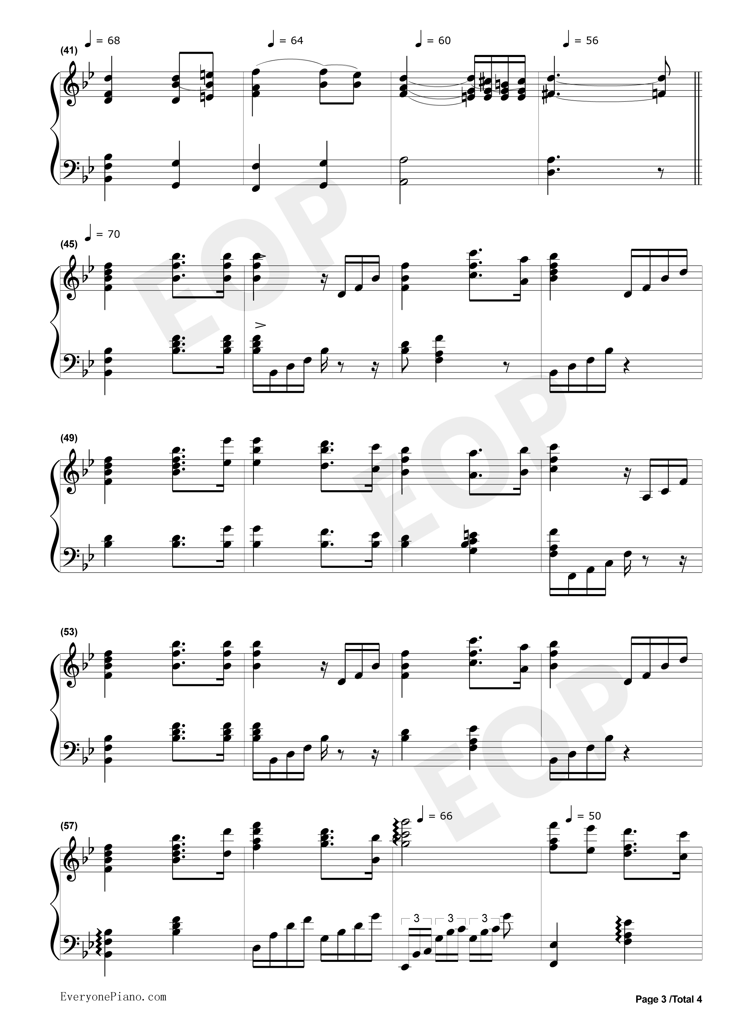 婚礼进行曲钢琴谱-瓦格纳  Wilhelm Richard Wagner3