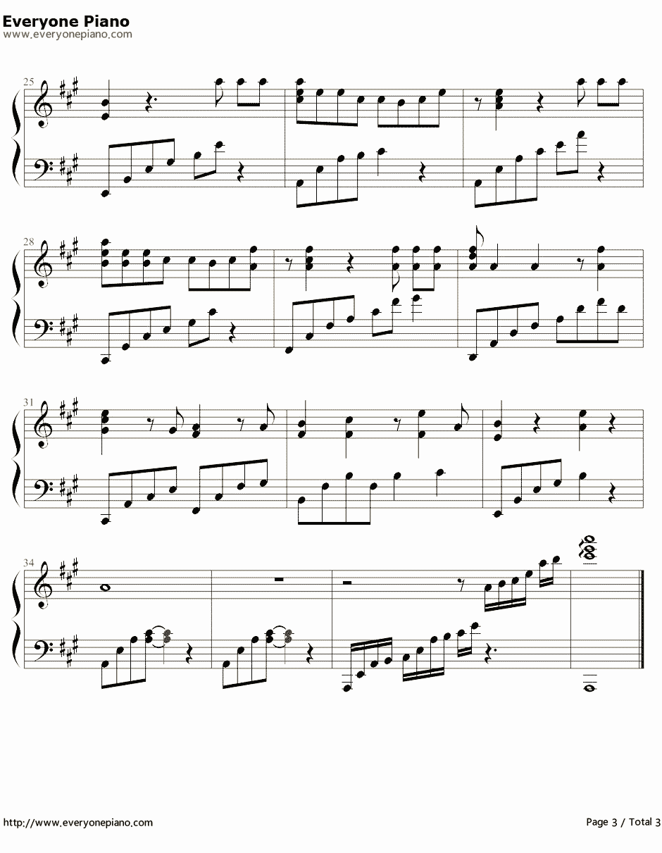电影十分爱钢琴插曲钢琴谱-张敬轩3