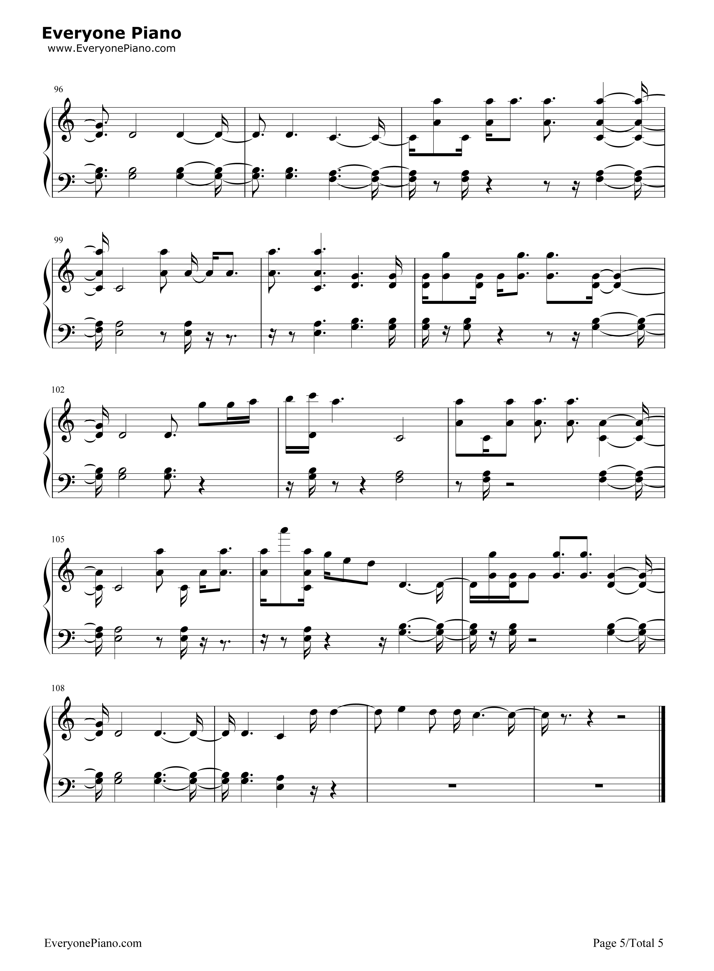 Champion钢琴谱-Fall Out Boy5