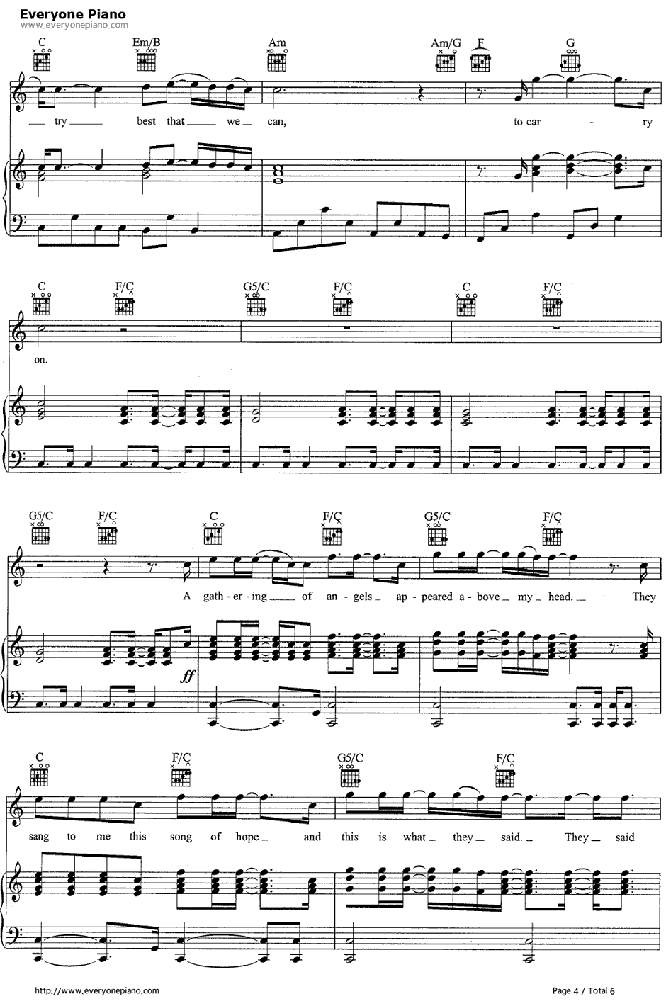 Come Sail Away钢琴谱-Styx4