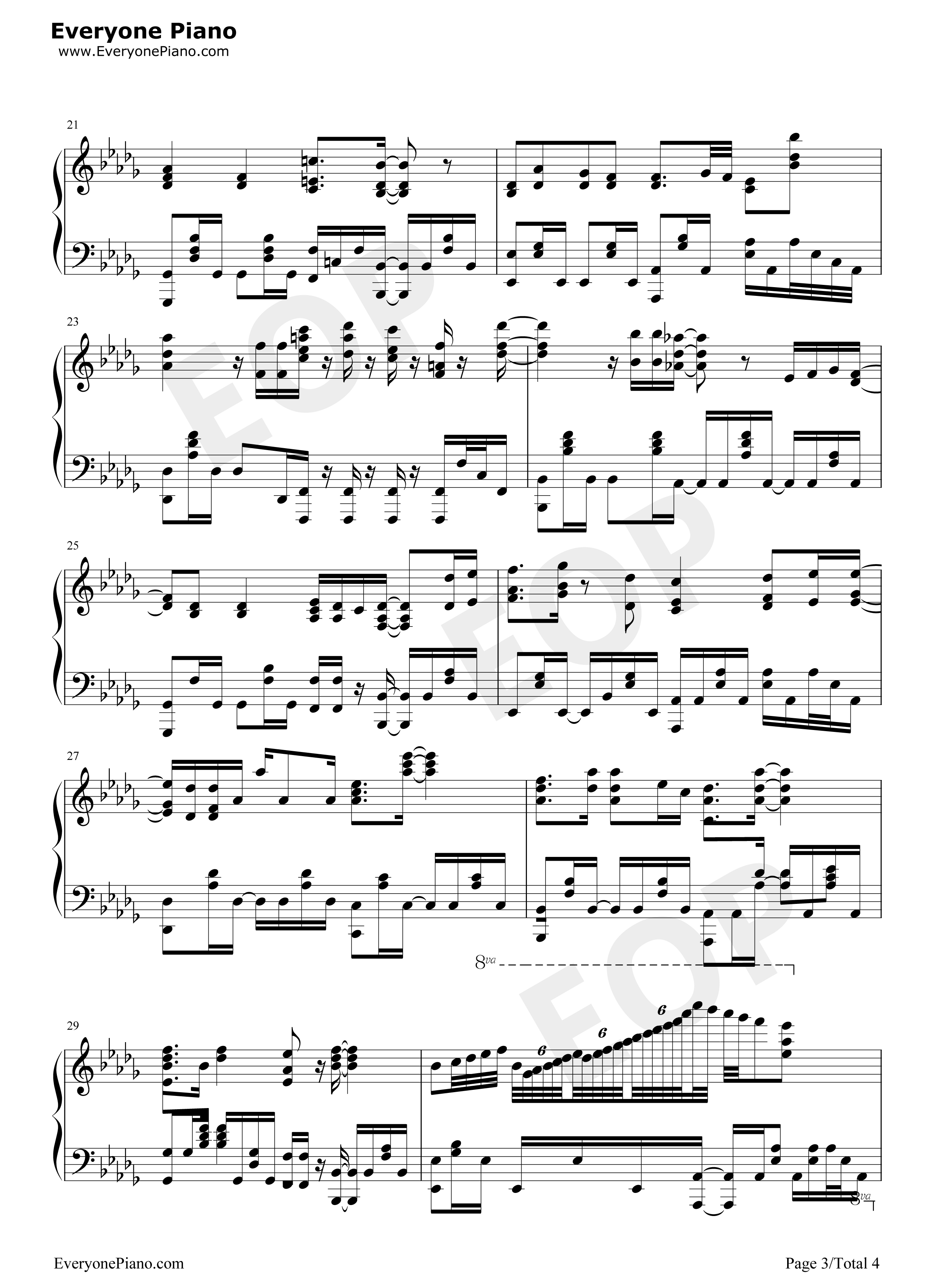 ゼロセンチメートル钢琴谱-大原由衣子3