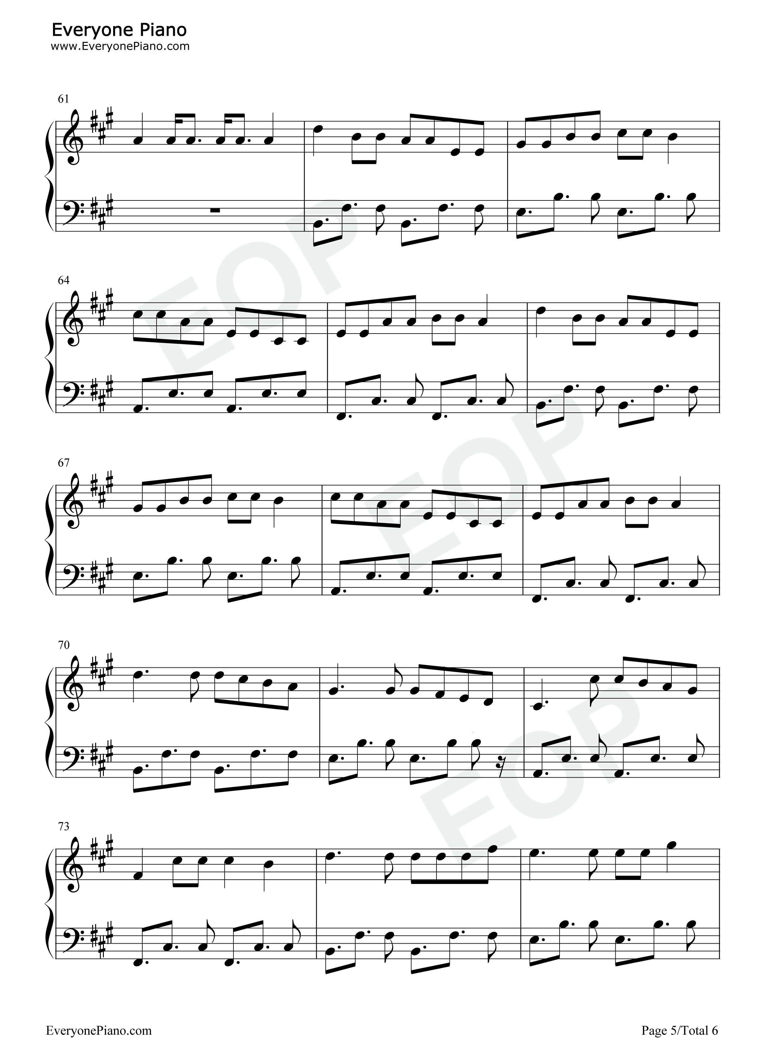 Follow You钢琴谱-Imagine Dragons5