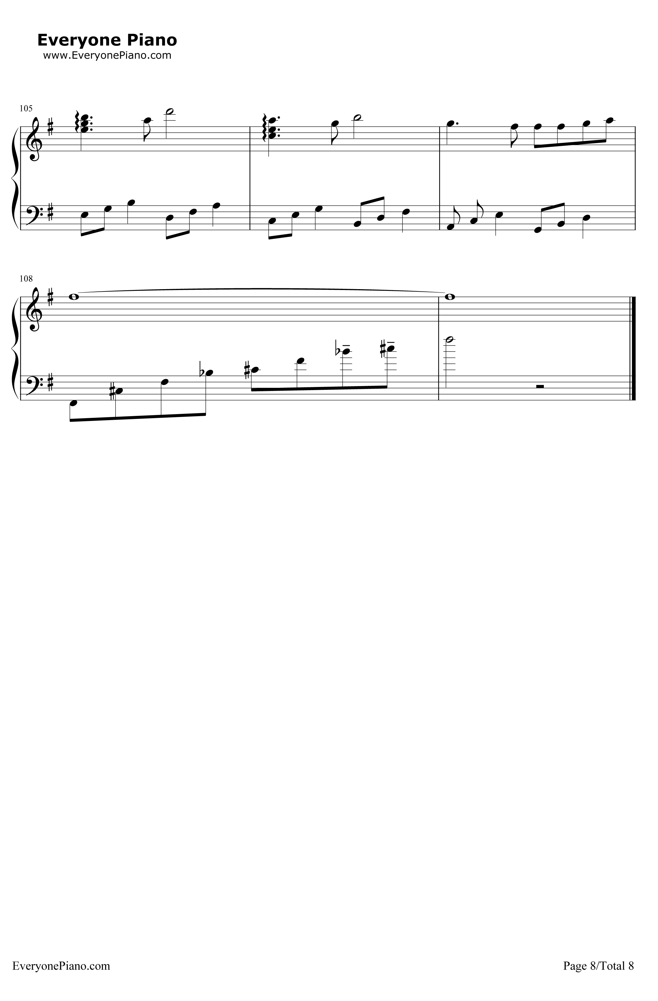 恋人を射ち堕とした日钢琴谱-SoundHorizon8