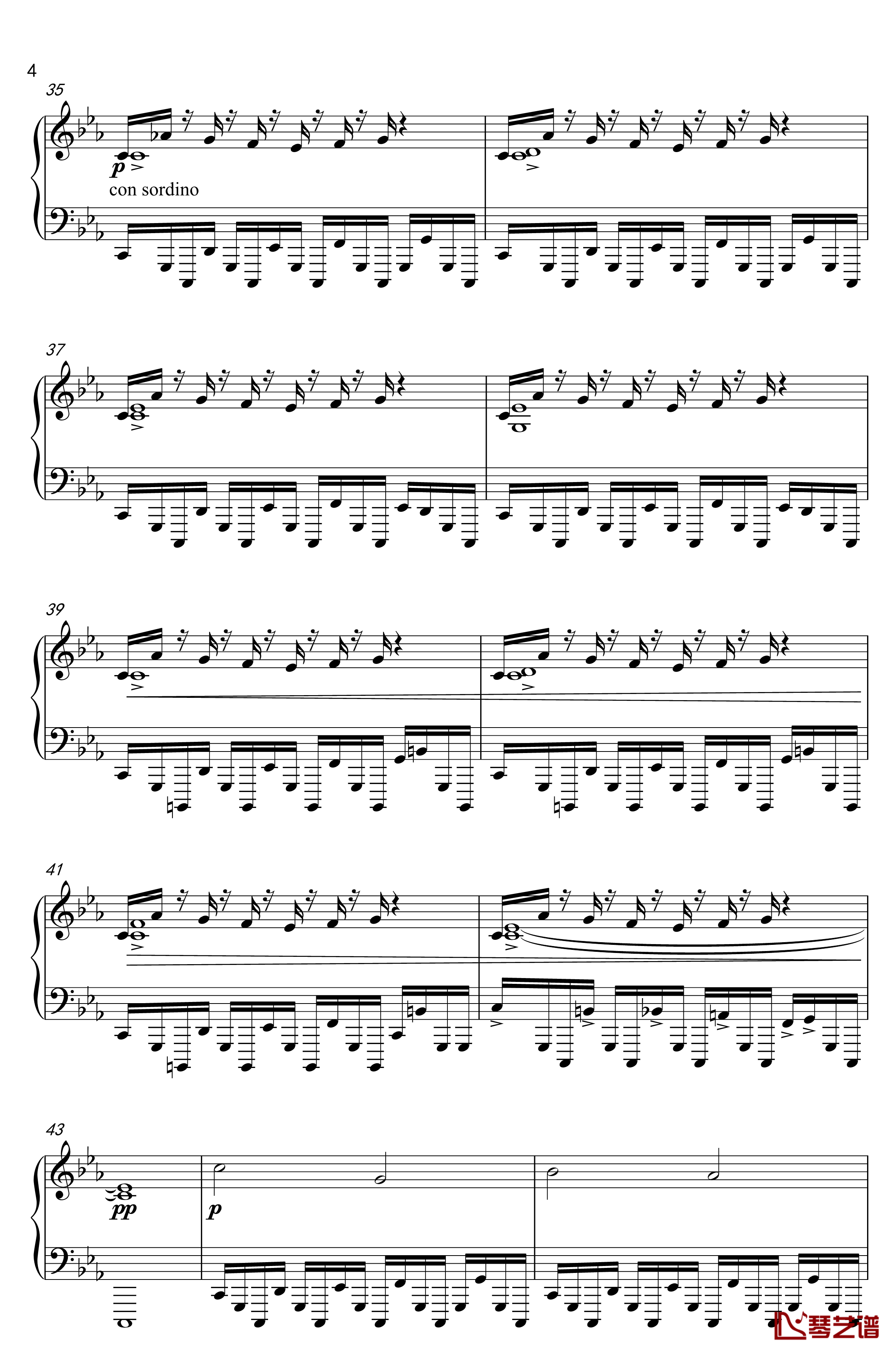 康纳主题曲钢琴谱-底特律：成为人类4
