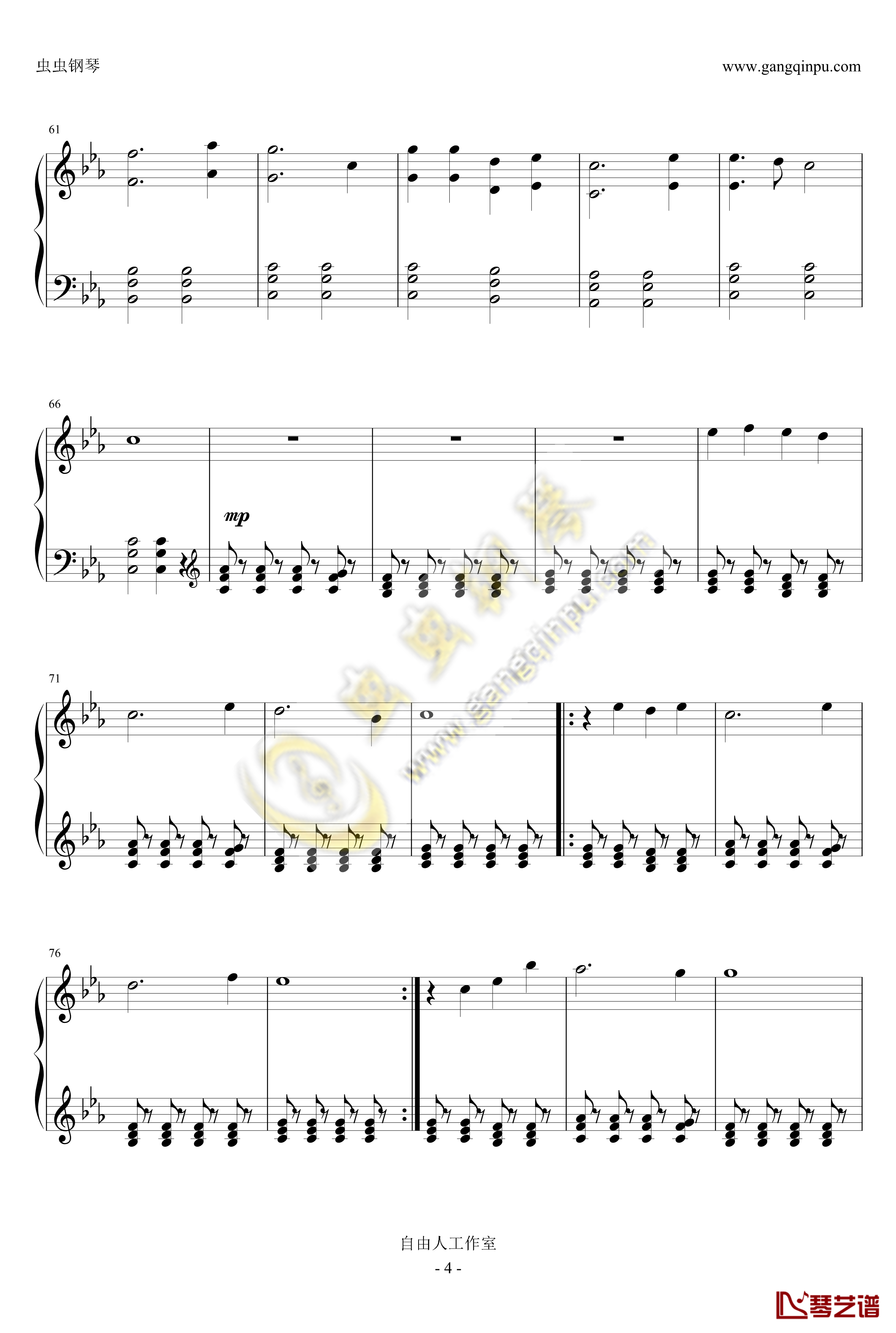 hymn for the weekend钢琴谱-新单-酷玩乐队-酷玩Coldplay4