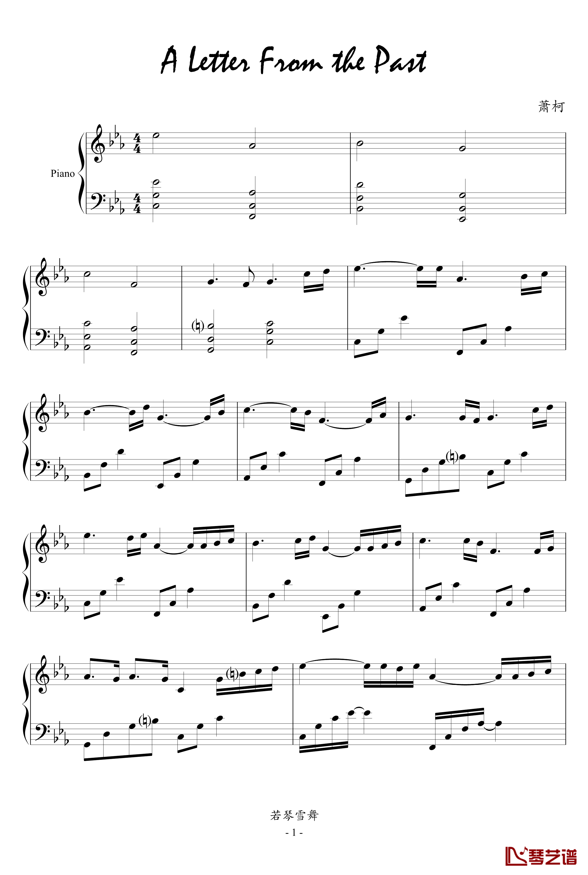 A letter from the past钢琴谱-Chopinist1