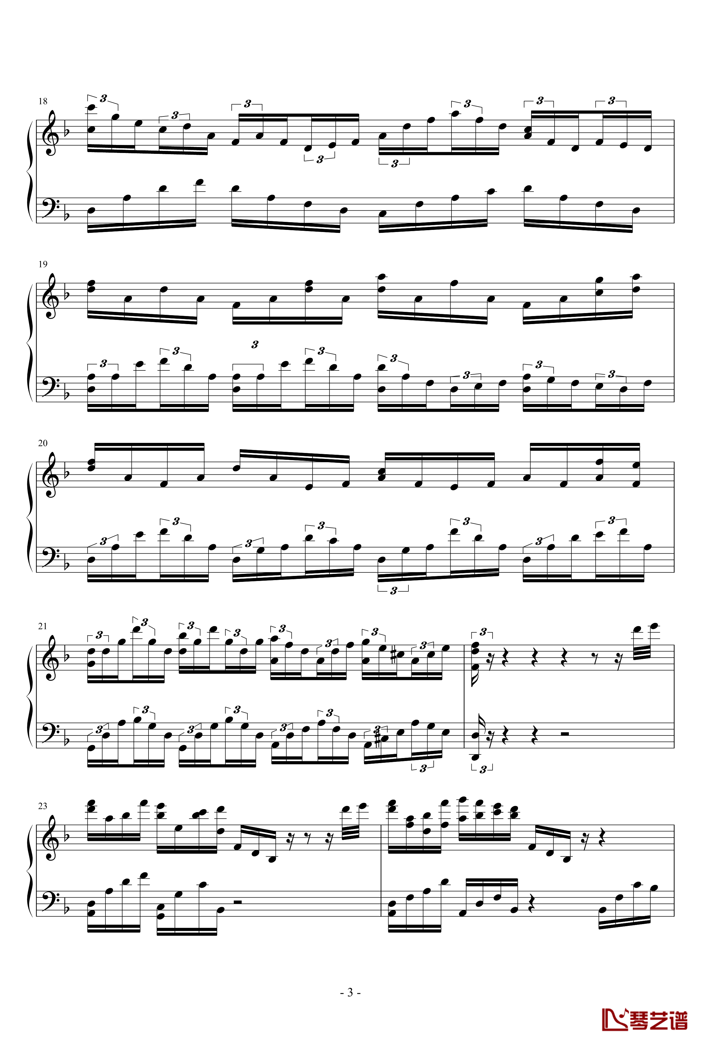 校歌变奏曲10钢琴谱-光阴流逝的一曲-琴欲3