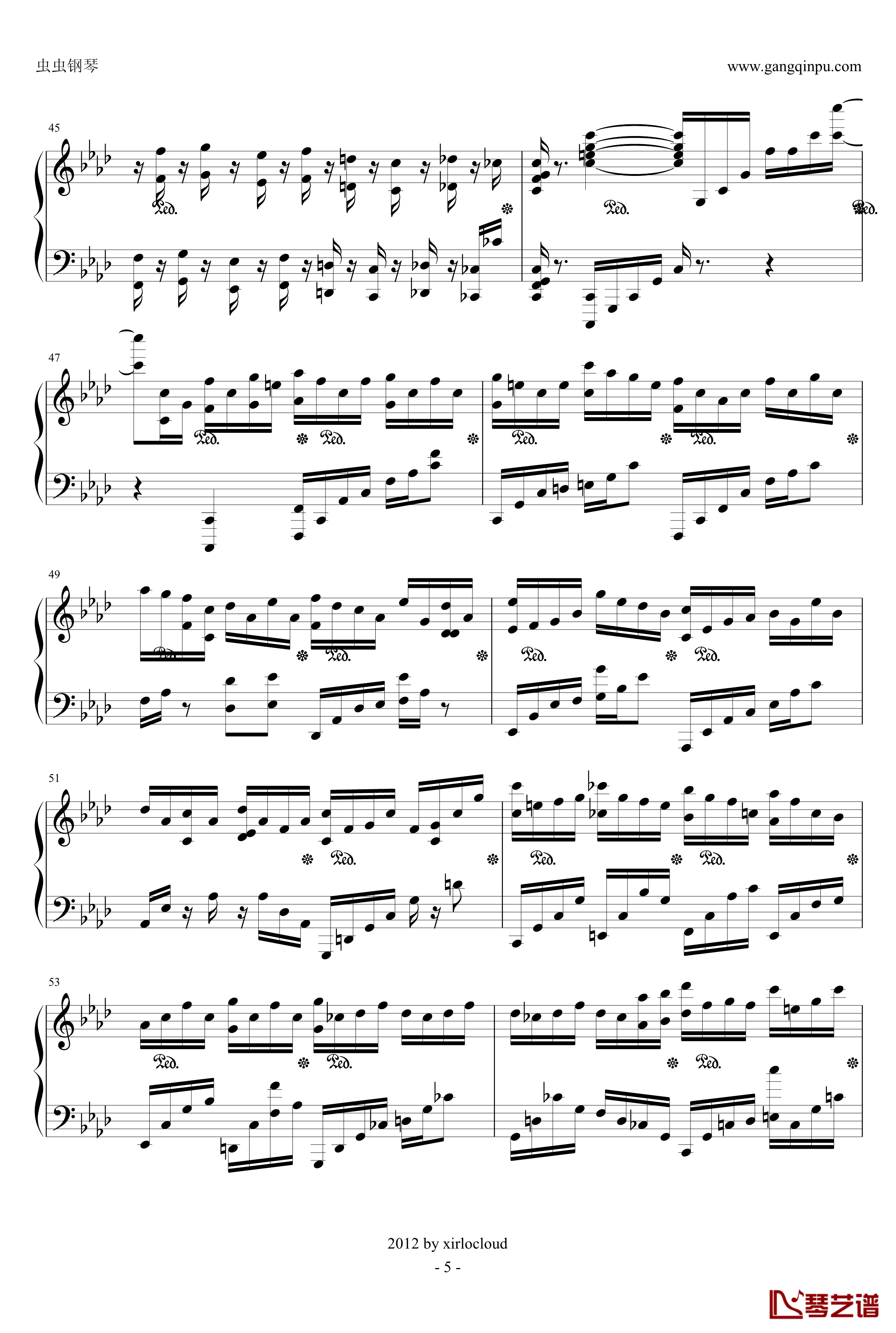 超绝技鬼火练习曲钢琴谱-李斯特VOS5
