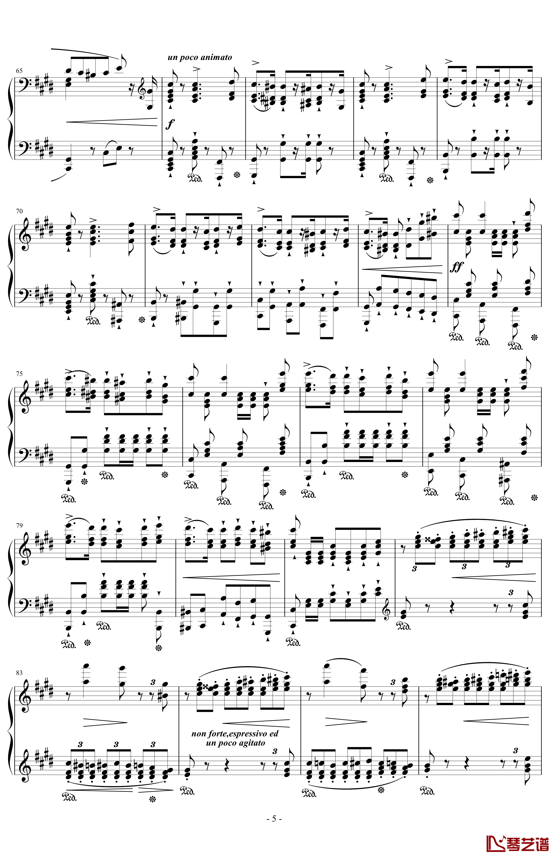 西班牙狂想曲钢琴谱-难度极高的炫技大作-李斯特5