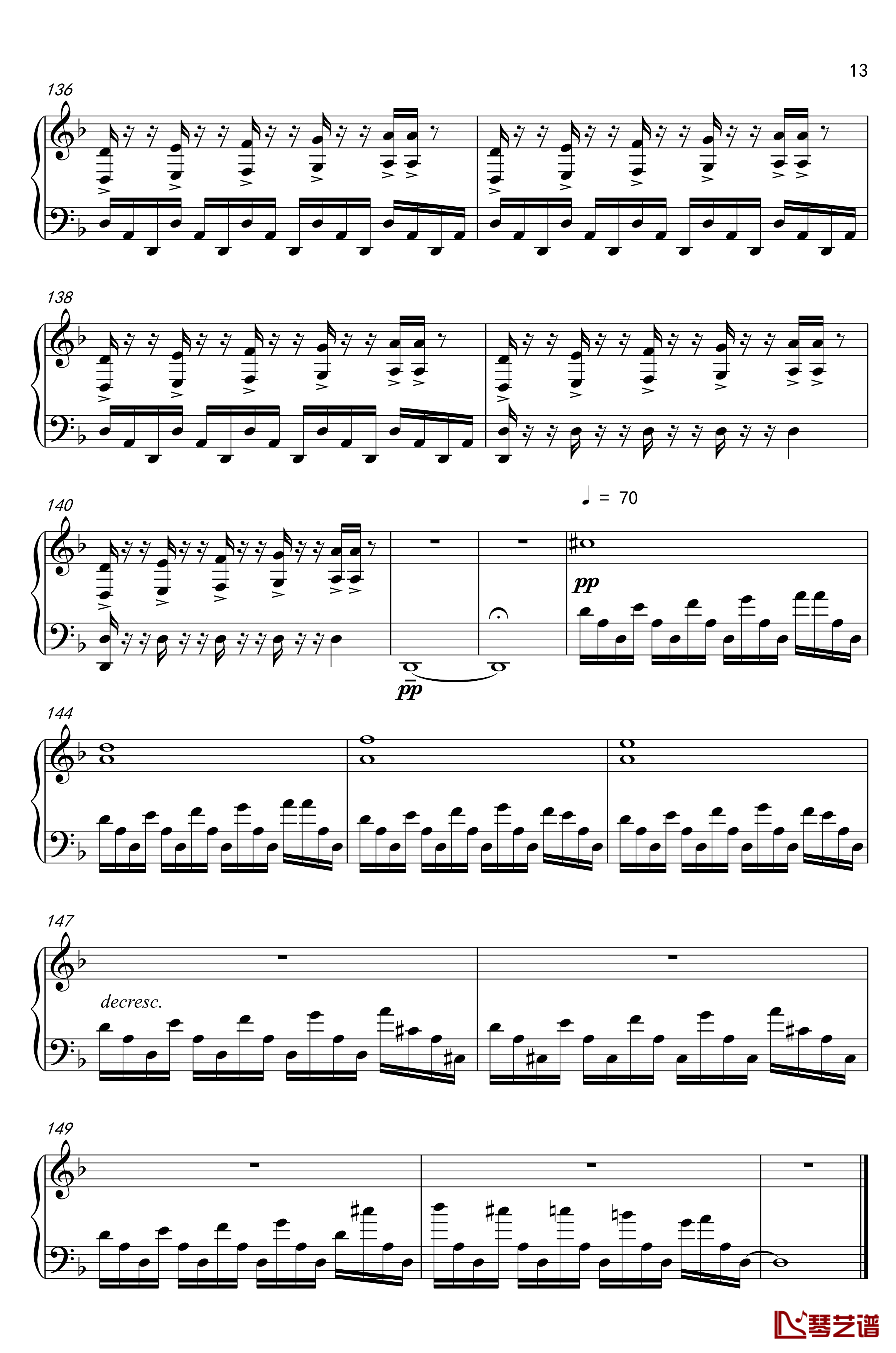 康纳主题曲钢琴谱-底特律：成为人类13