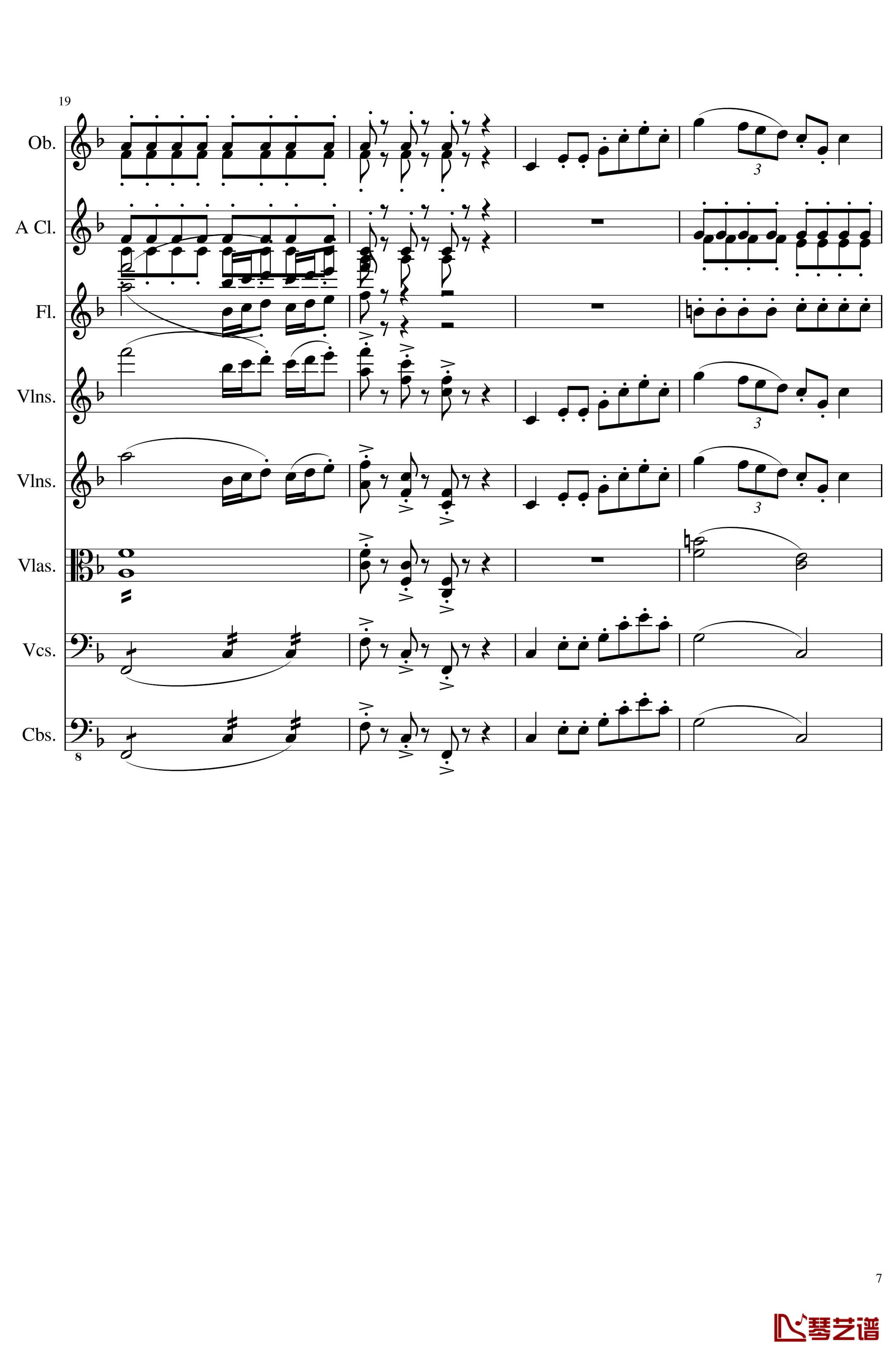 Sonata for strings,Oboes,Clinests and flutes, Op.84钢琴谱-一个球7