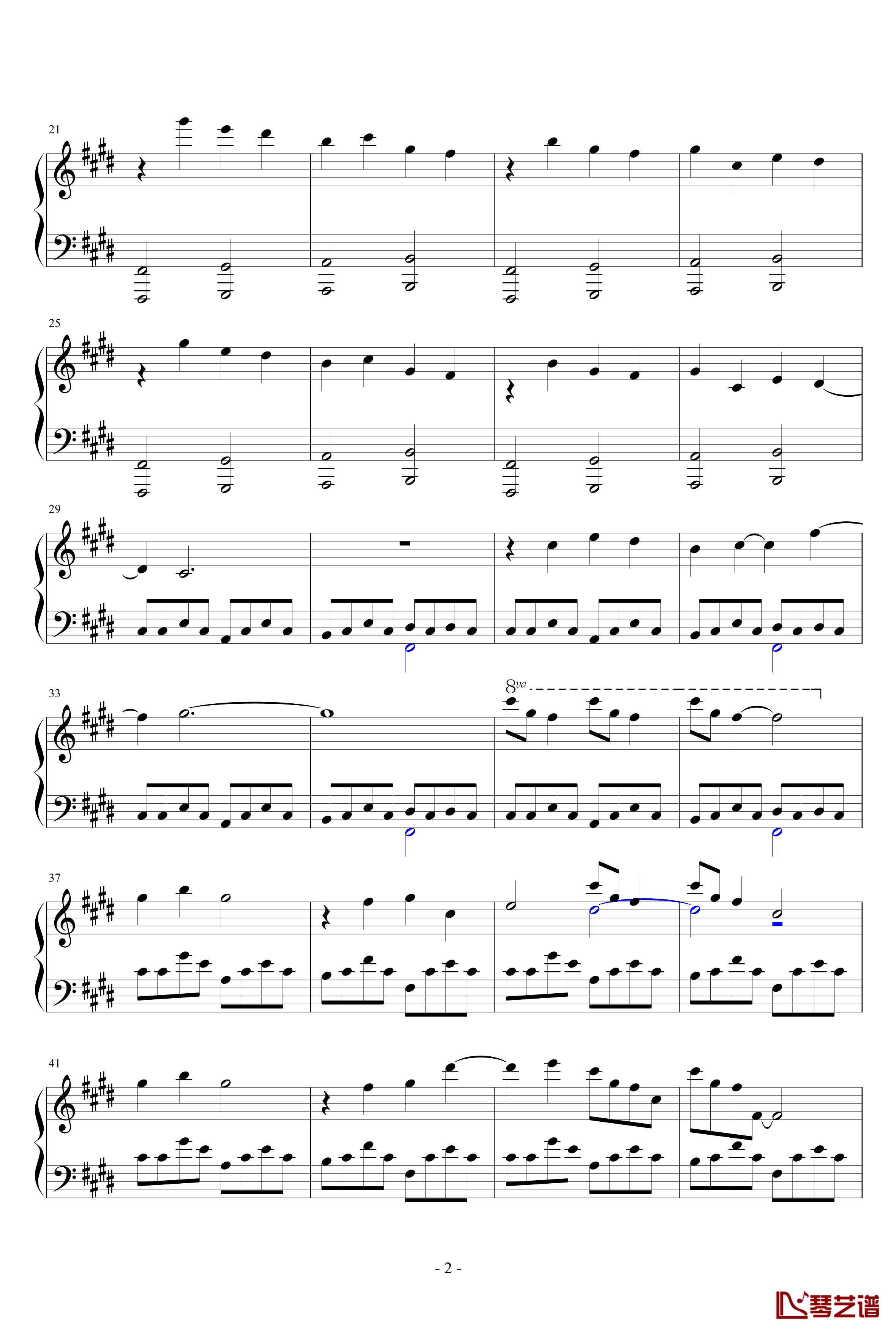 空飛ぶ鳥は自由を唄う钢琴谱- NORN92