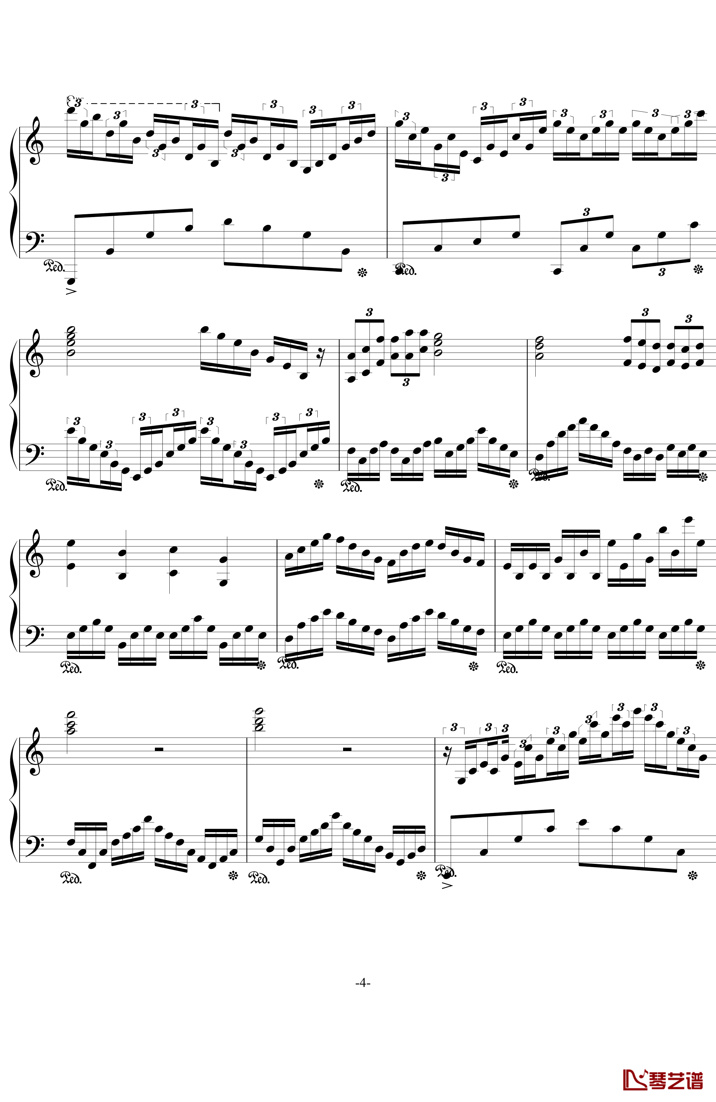 炫技曲第三首钢琴谱-非纯粹炫技性曲子-梦的世界4