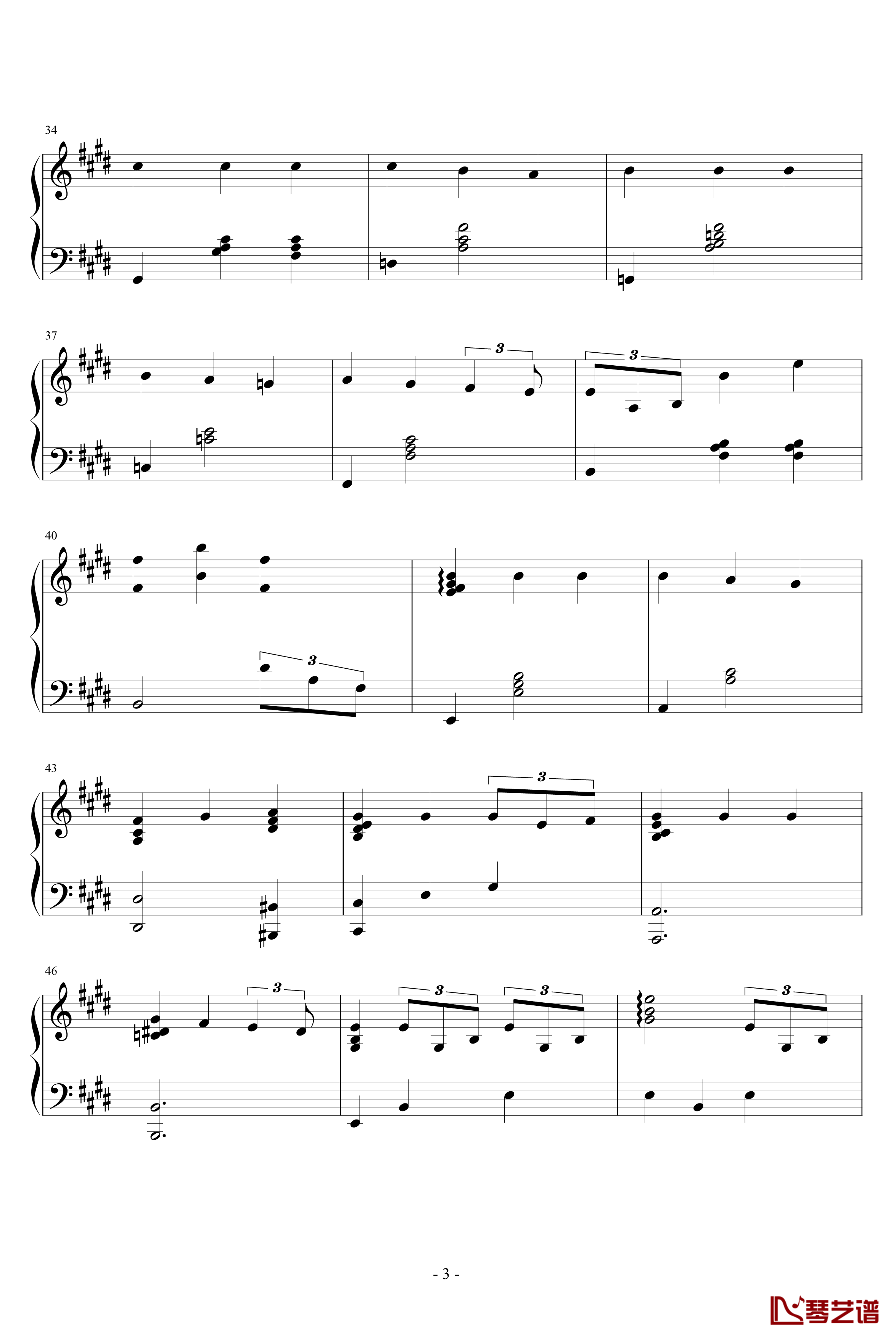 Sunday钢琴谱-joe hisaishi3