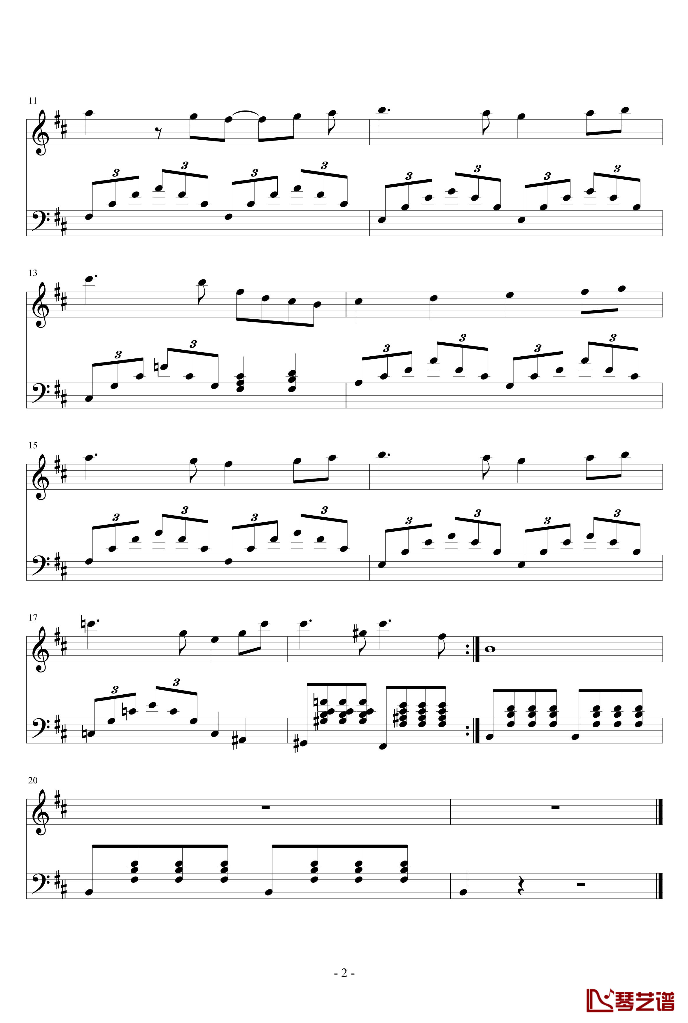 天鹅湖钢琴谱 简易版-柴科夫斯基-Peter Ilyich Tchaikovsky2