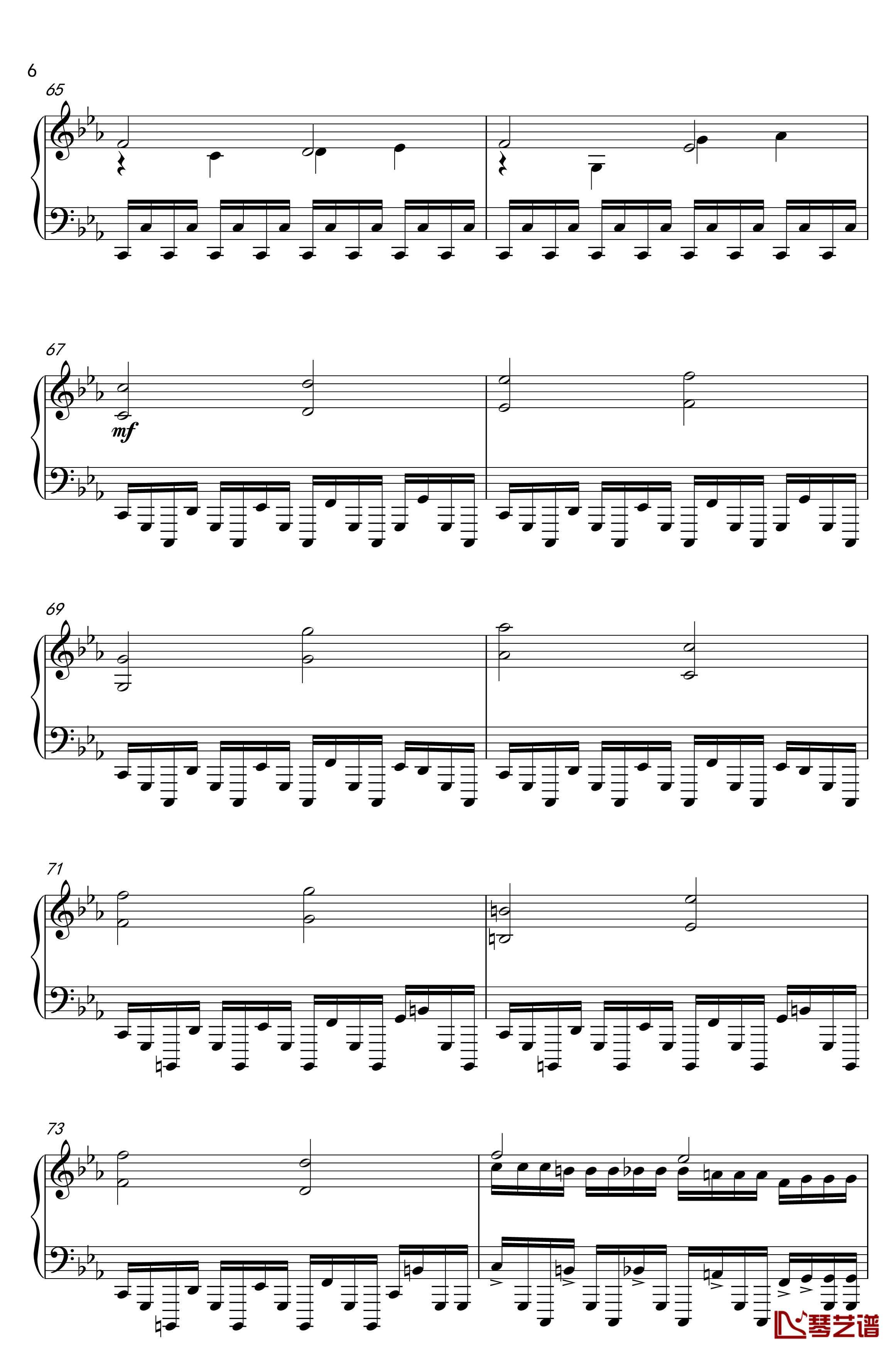 康纳主题曲钢琴谱-底特律：成为人类6