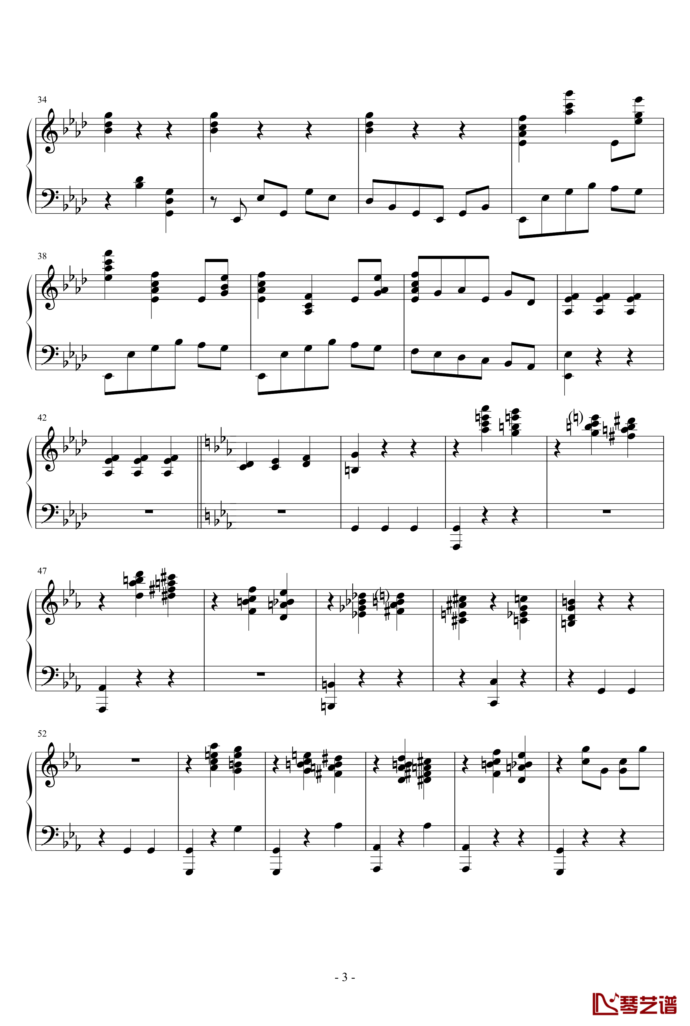 C大调圆舞曲part1钢琴谱-琴欲3