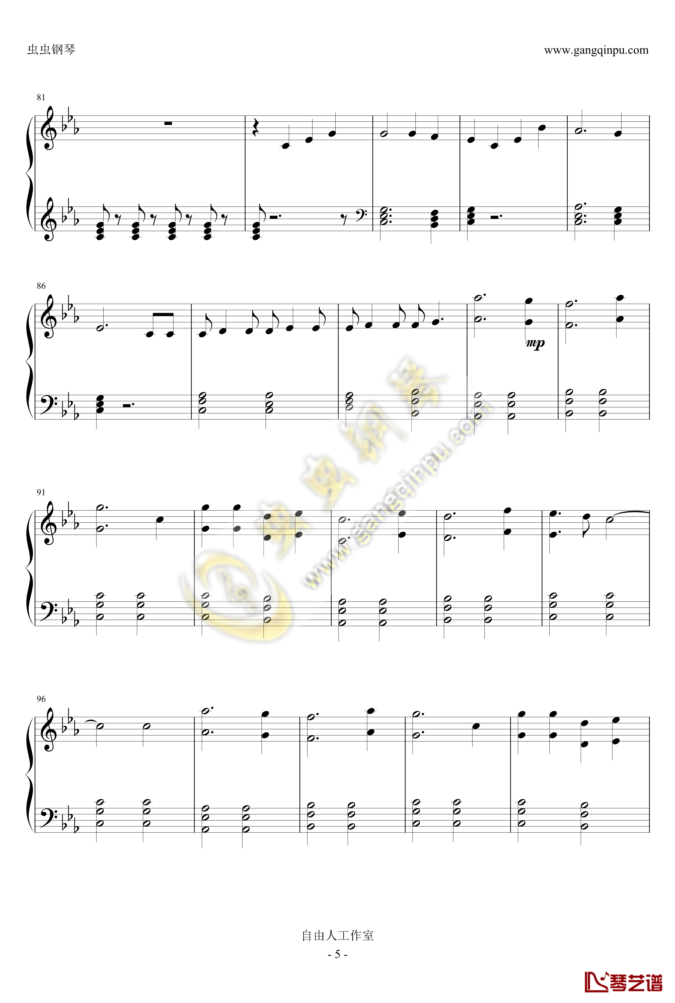 hymn for the weekend钢琴谱-新单-酷玩乐队-酷玩Coldplay5