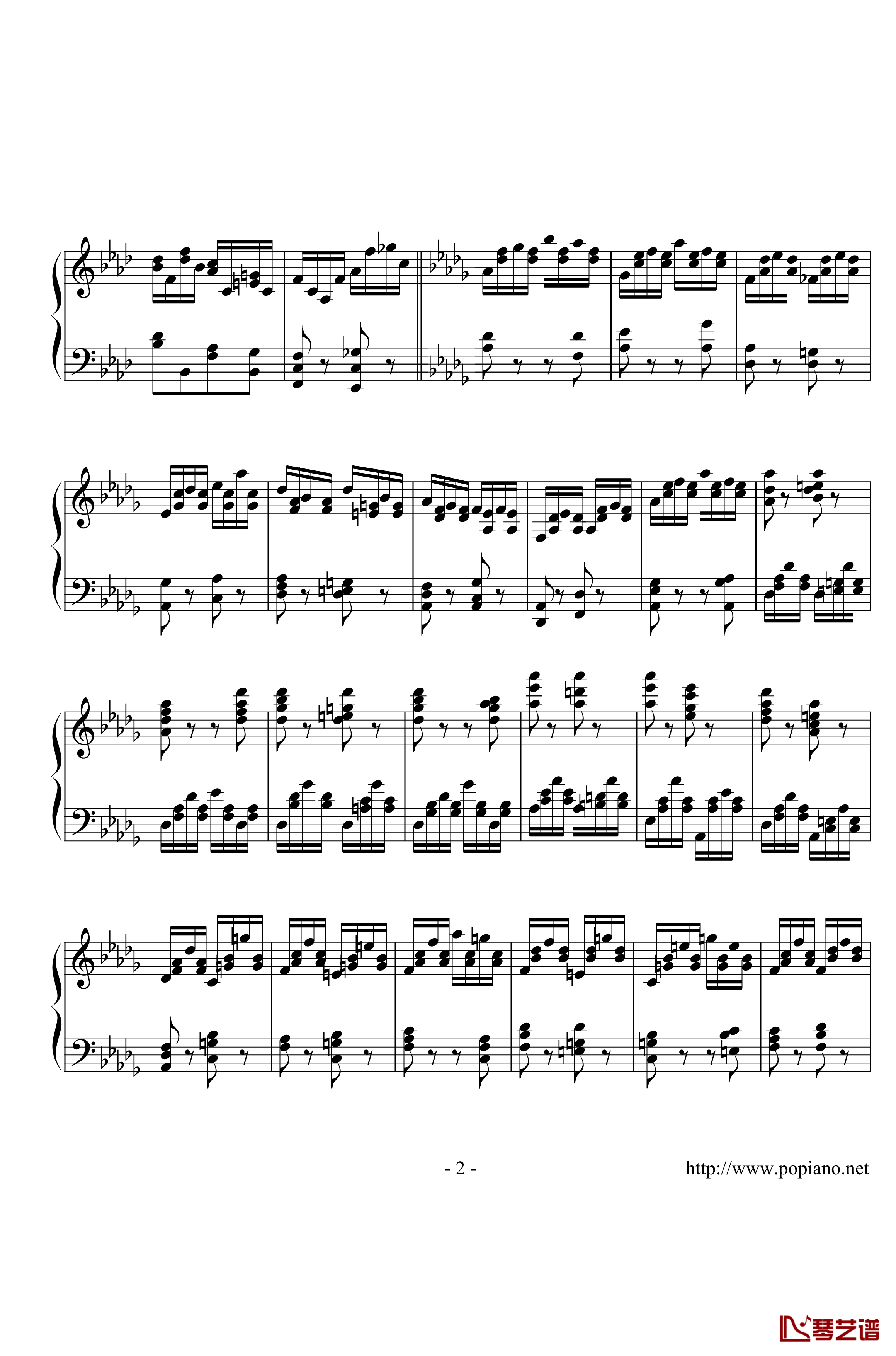 练习曲Op钢琴谱_1 No_8【分解和弦双音练习曲】-江畔新绿2