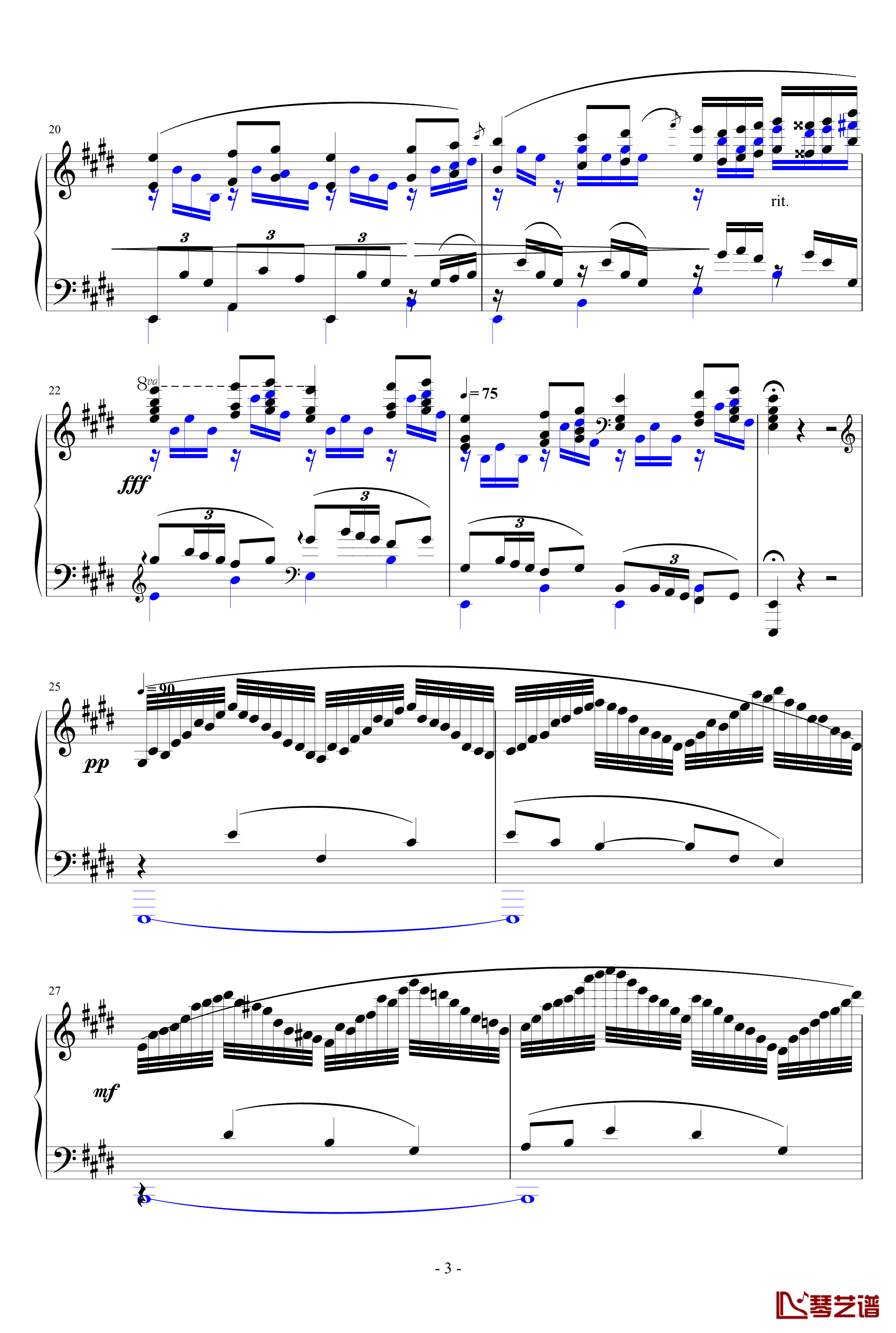 For Debussy's Fantasy钢琴谱-一个球3