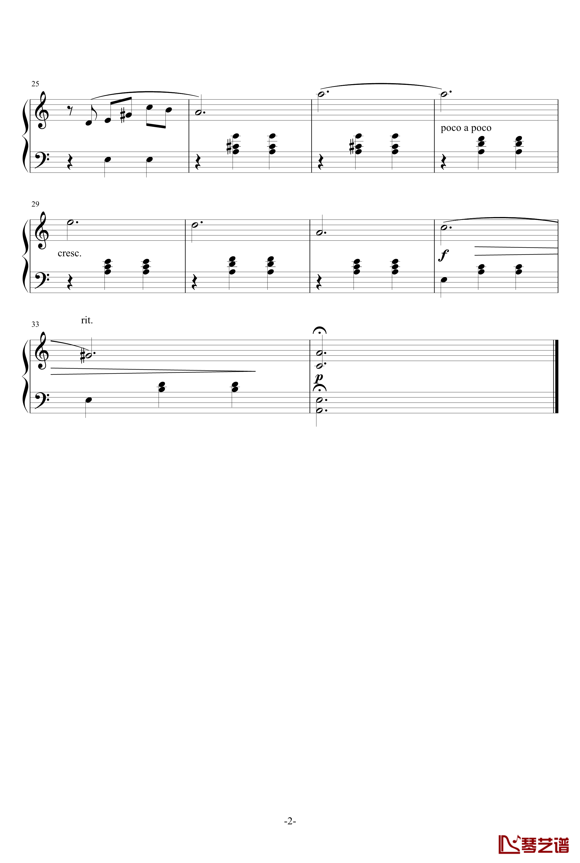 叙事曲钢琴谱-初学简易版-肖邦-chopin2