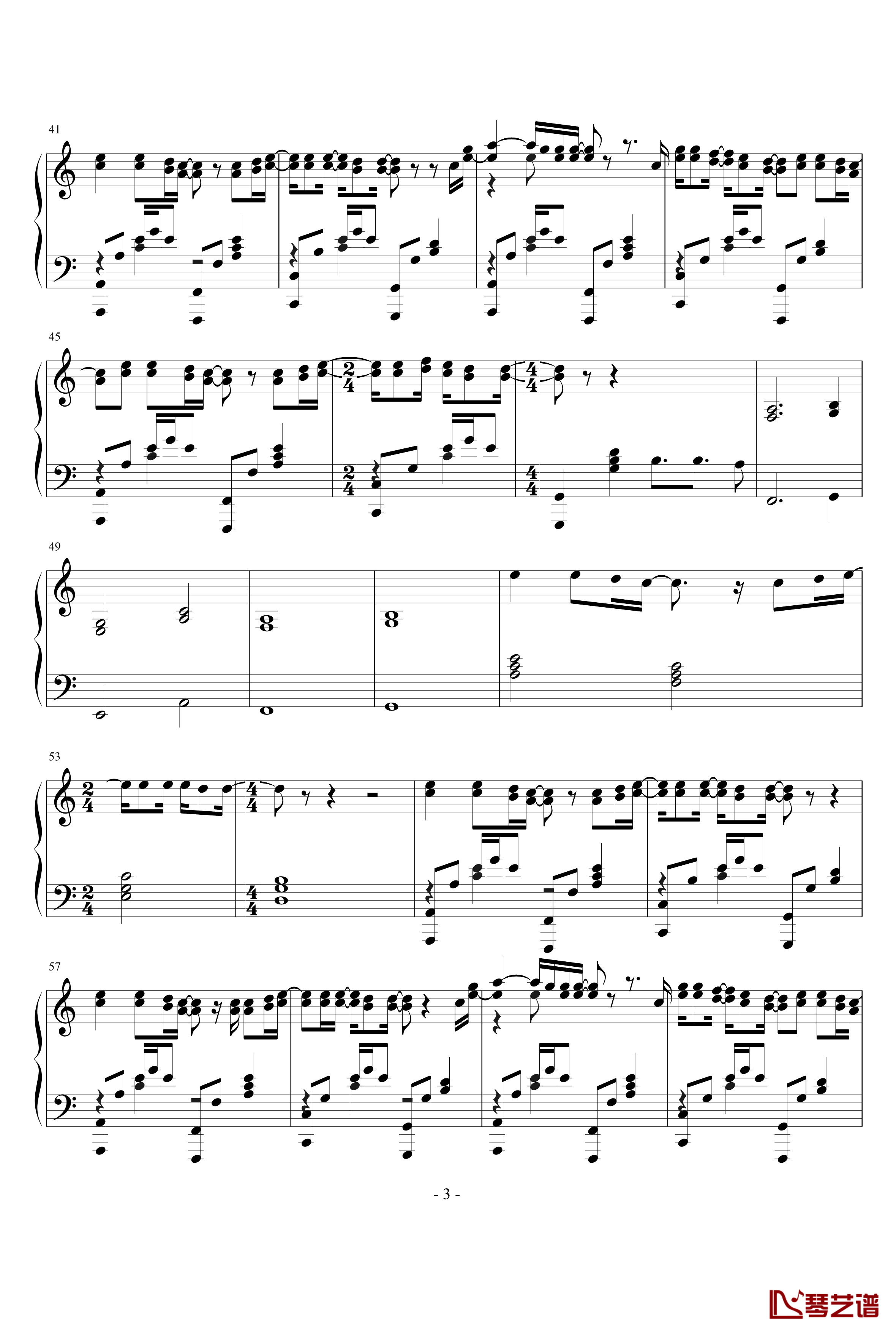 I will return钢琴谱-保罗沃克3