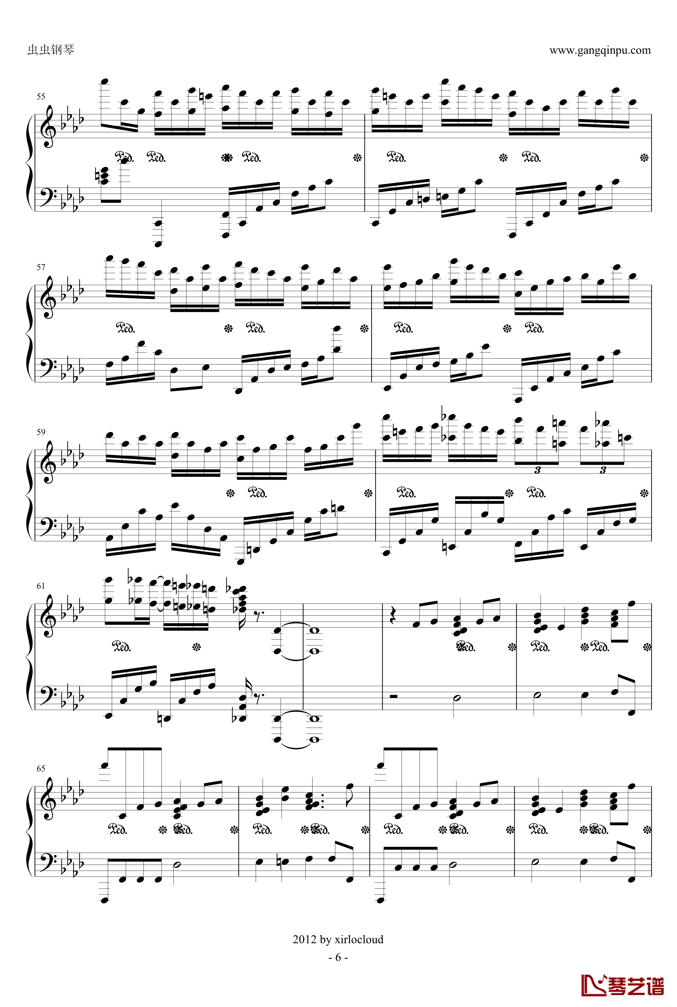 超绝技鬼火练习曲钢琴谱-李斯特VOS6